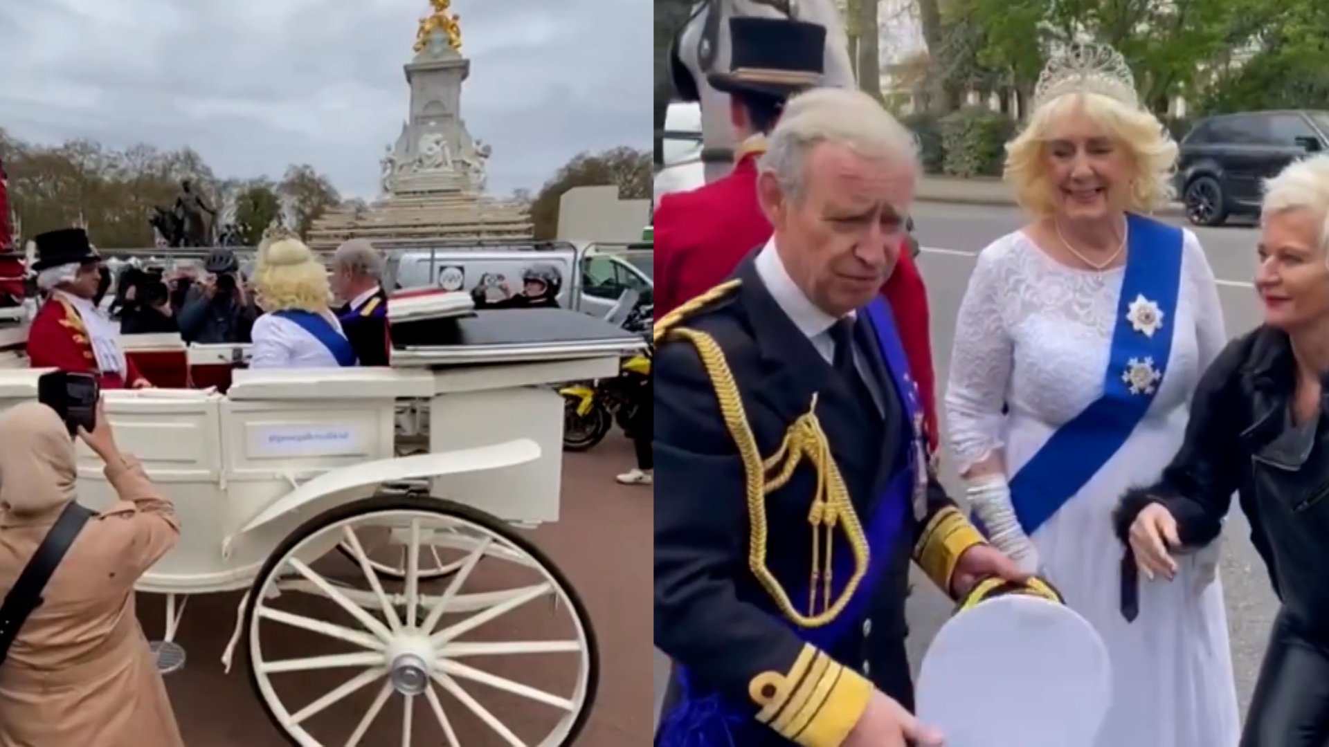 Fake royal procession with King Charles and Camila look-alikes tricks thousands of fans in London