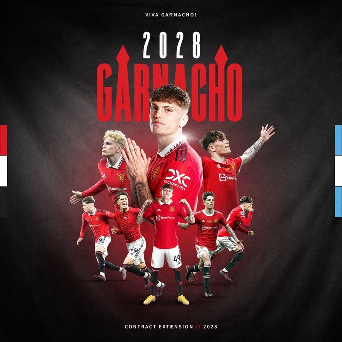 El Manchester United renueva a Garnacho hasta 2028