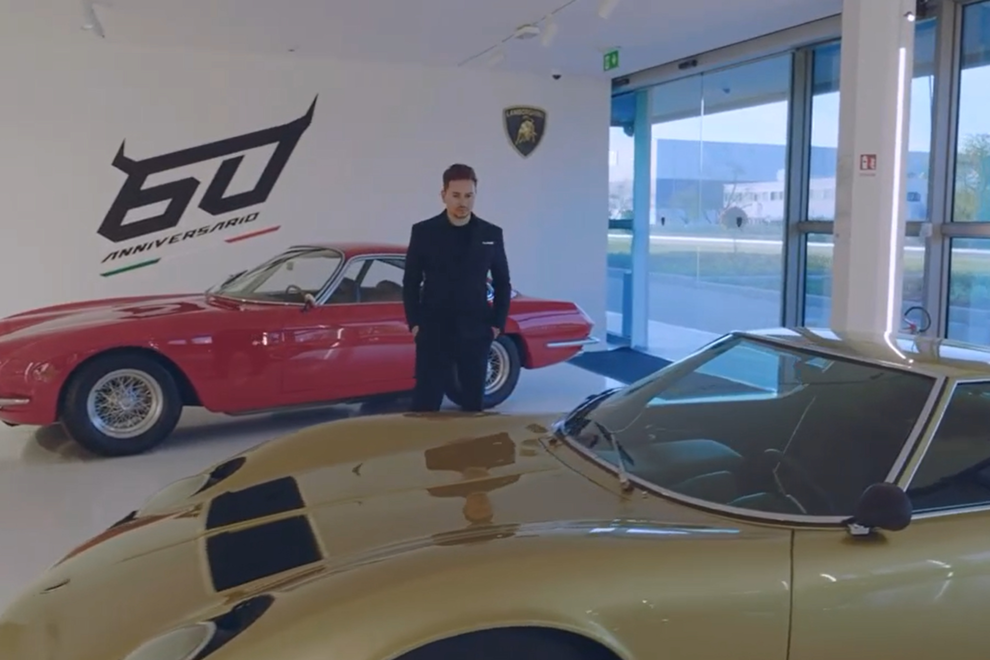 Lorenzo eligió su Lamborghini predilecto de entre todos los expuestos en el Museo.