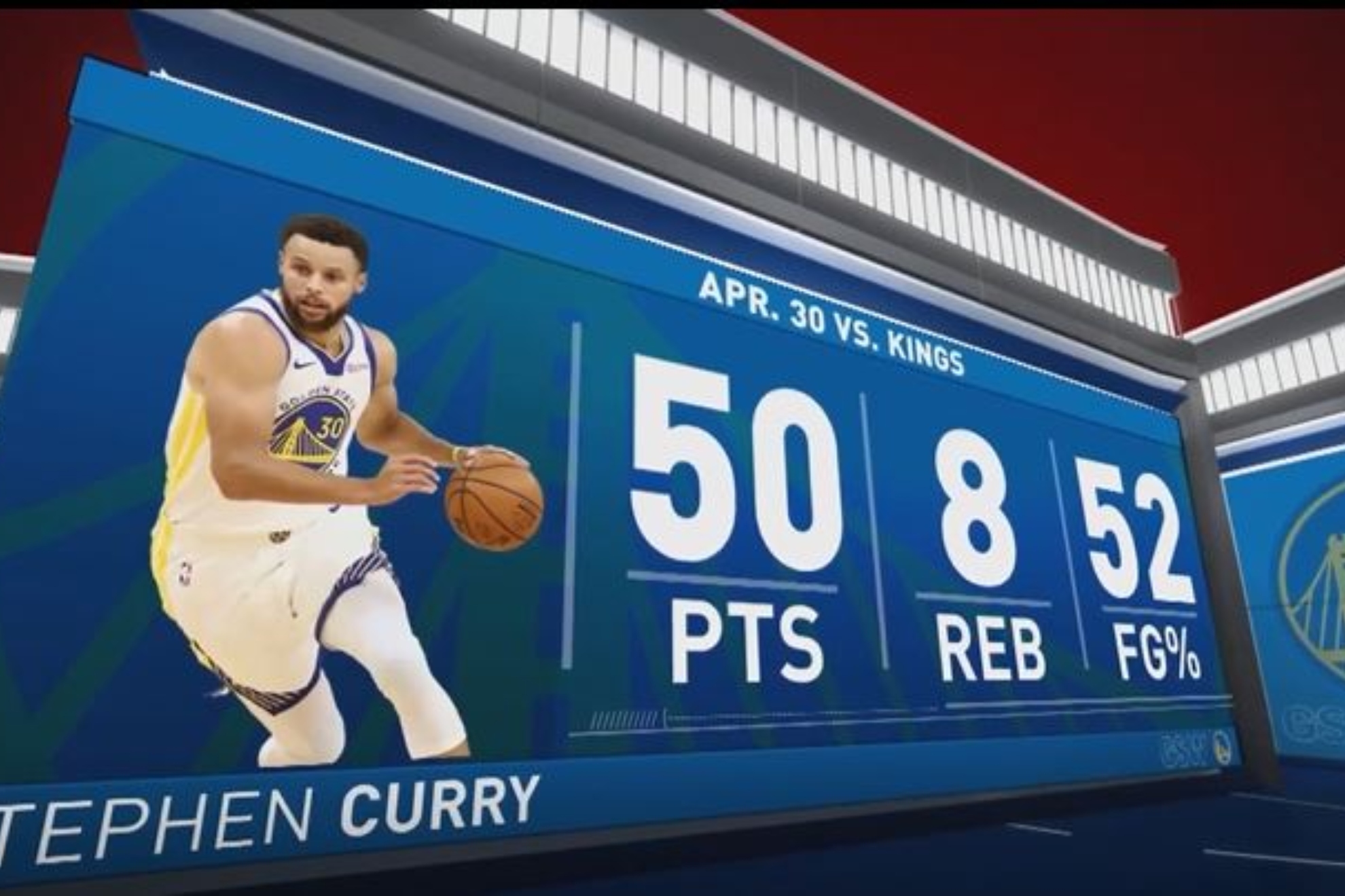 Los 50 puntos de Stephen Curry que ya son historia de la NBA
