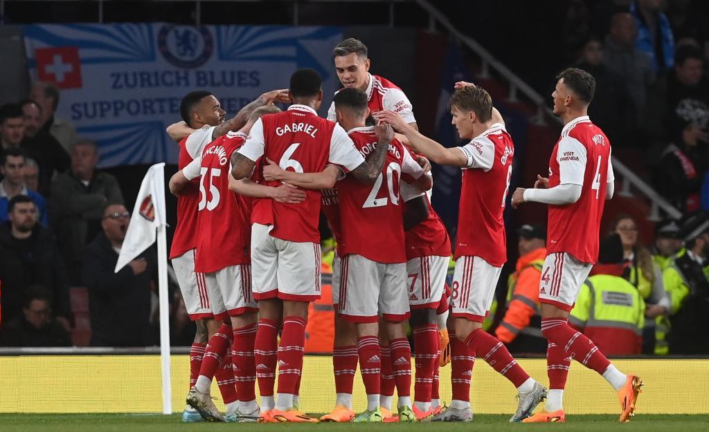 El Arsenal celebra la victoria del equipo