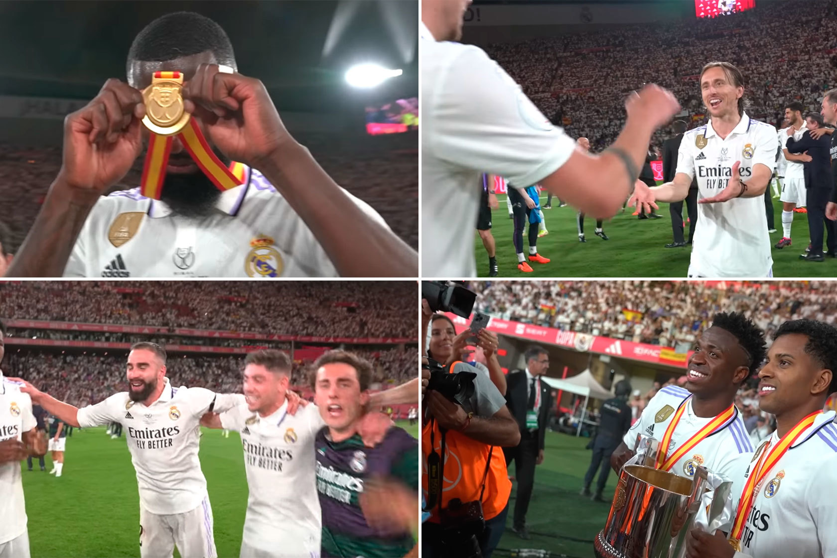 Los gritos que no oste de los jugadores en la fiesta del Madrid: "Vaya animal eres!"