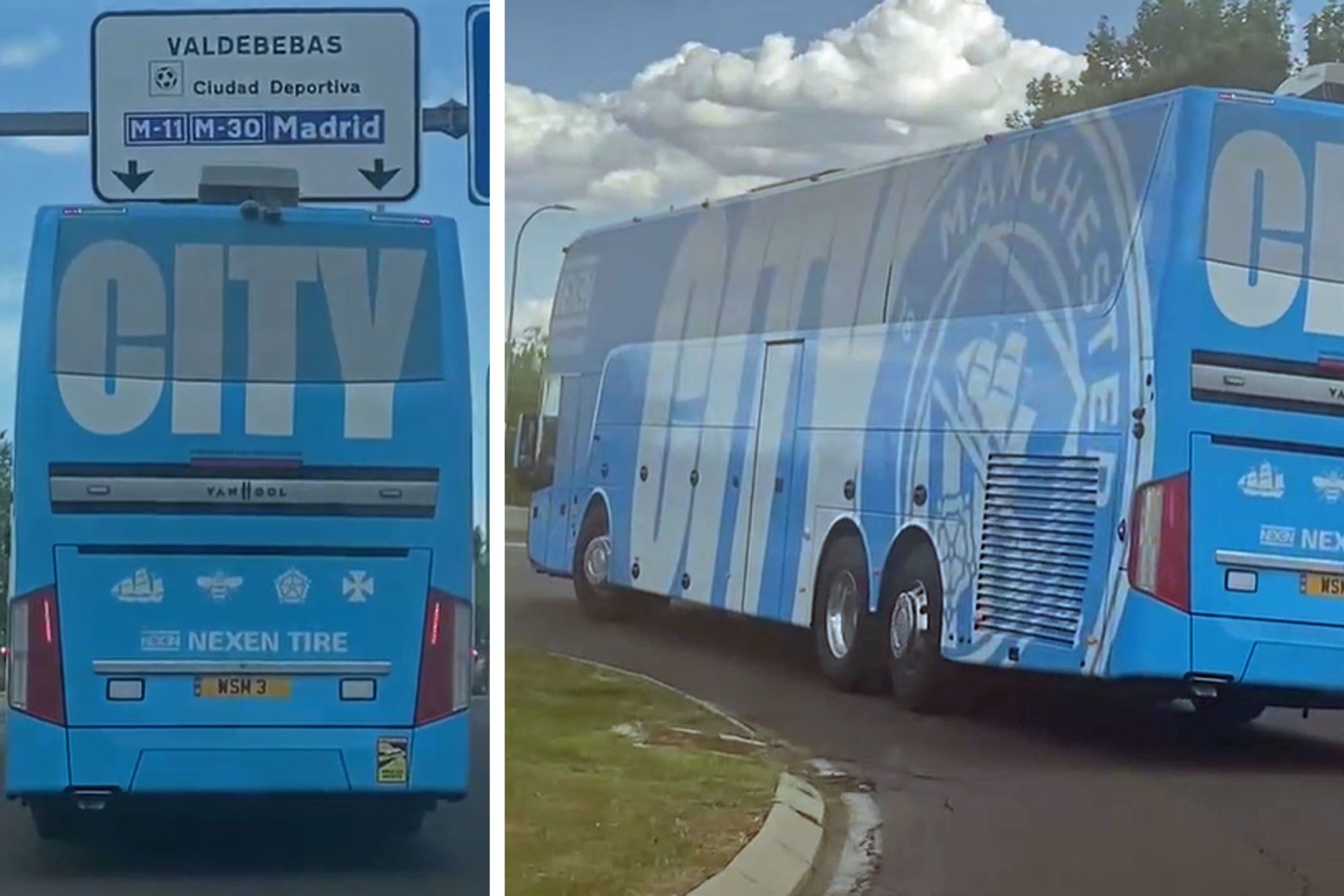 El bus del Manchester City ya est en Valdebebas
