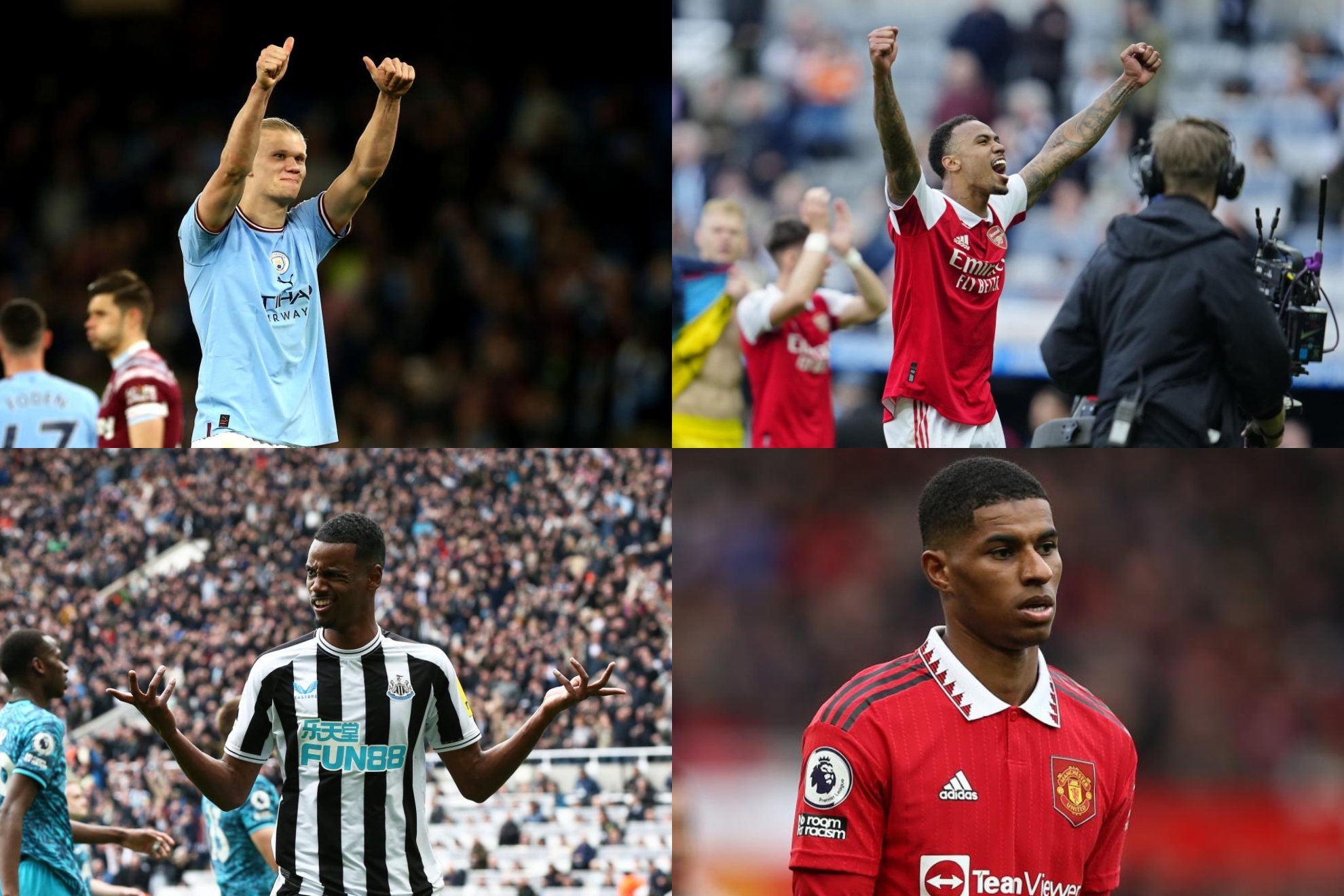 City, Arsenal, Newcastle y Manchester United