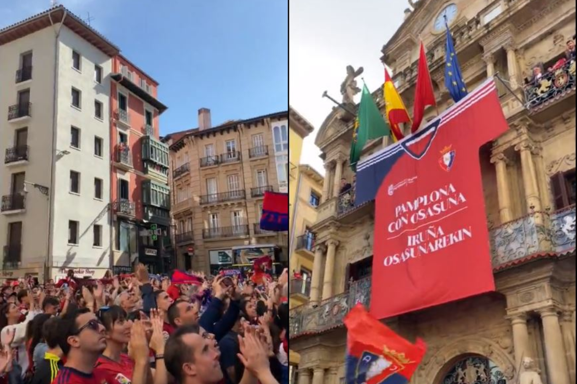 Pamplona se vuelca con sus hroes: Osasuna 'campen'