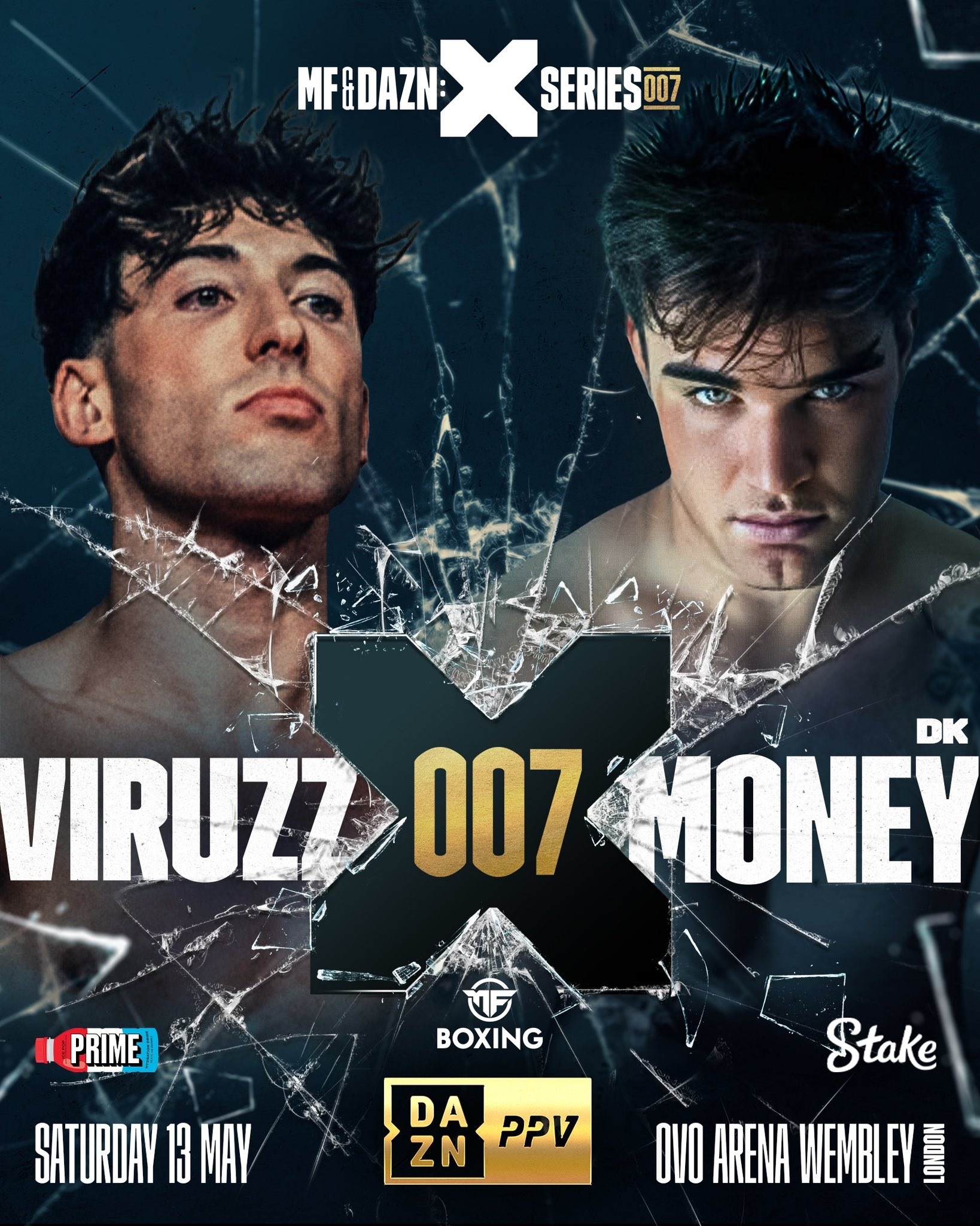 El cartel oficial de DAZN del combate entre Viruzz y DK Monkey.
