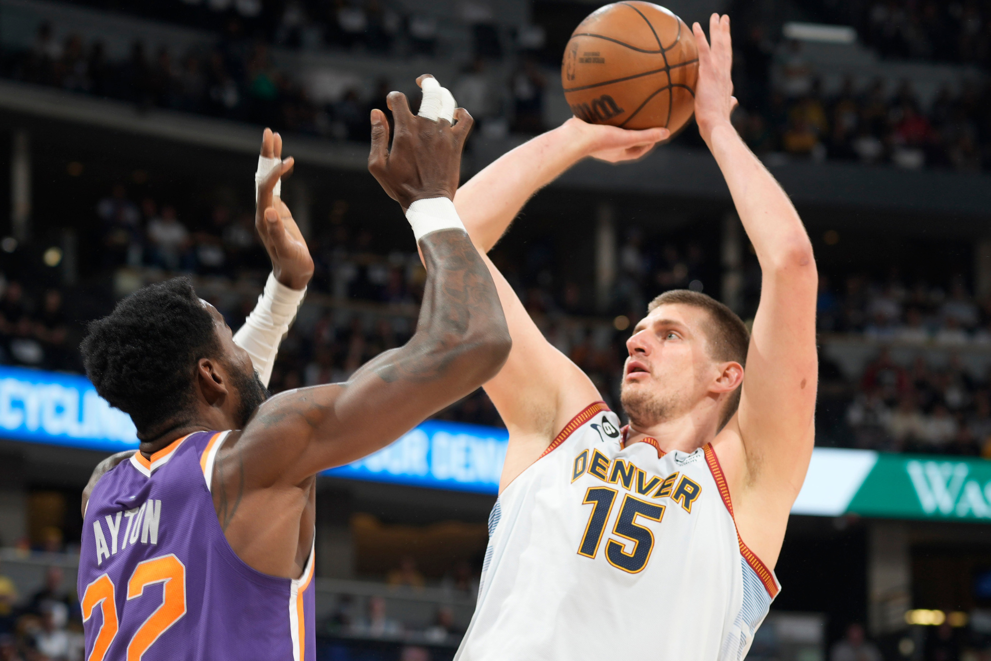 Jokic recorded a triple double as Denver dominated