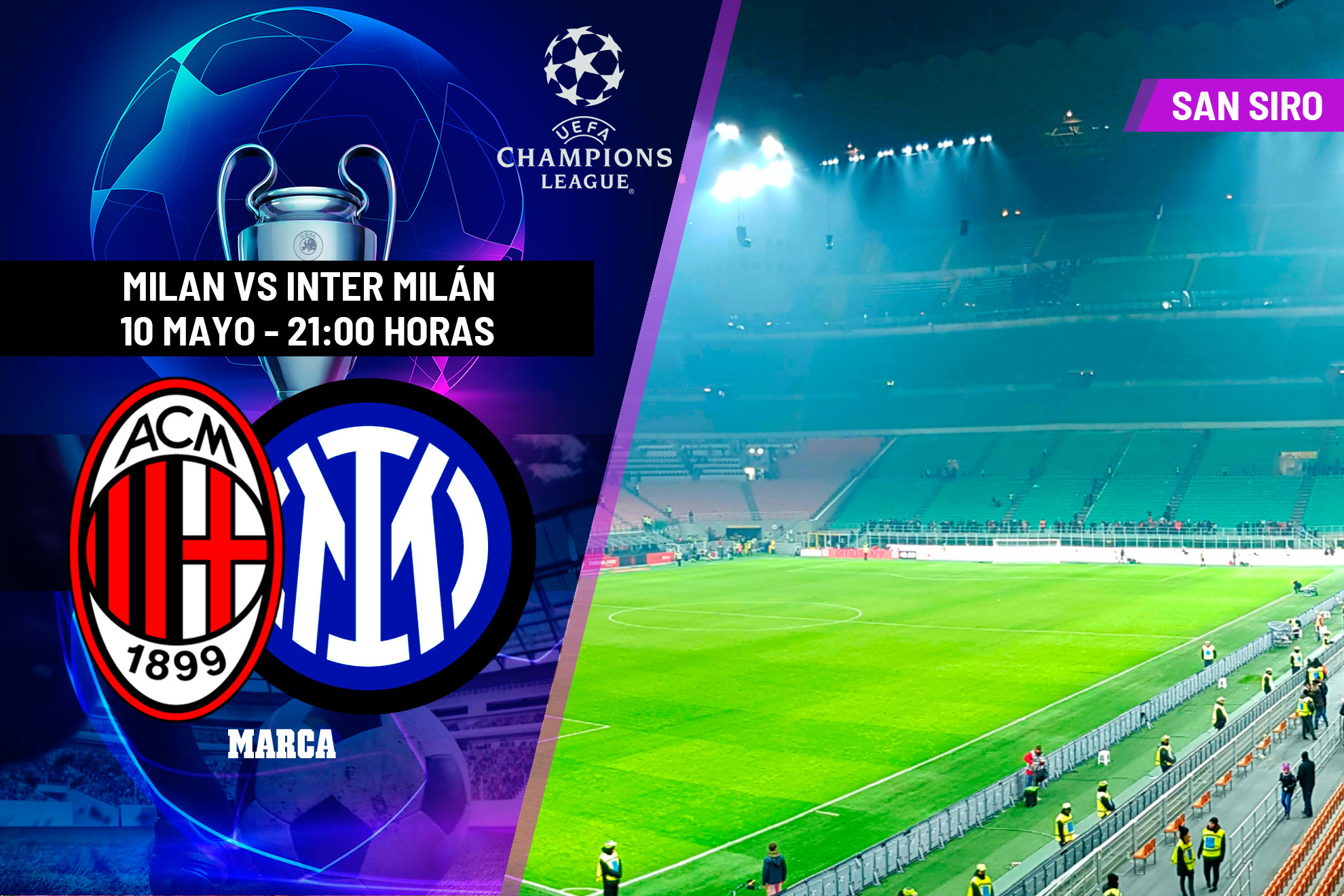 Alineaciones confirmadas de Milan e Inter hoy, semifinales de Champions League