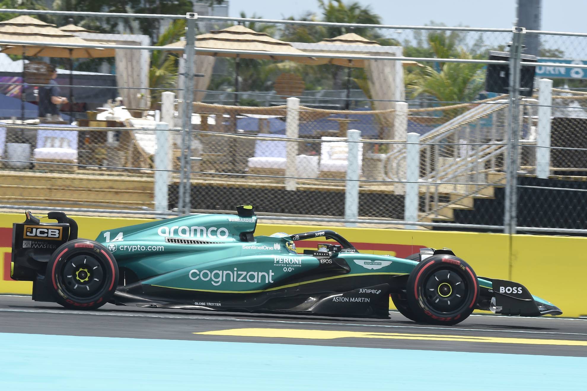 Fernando Alonso, durante el pasado Gran Premio de Miami 2023.