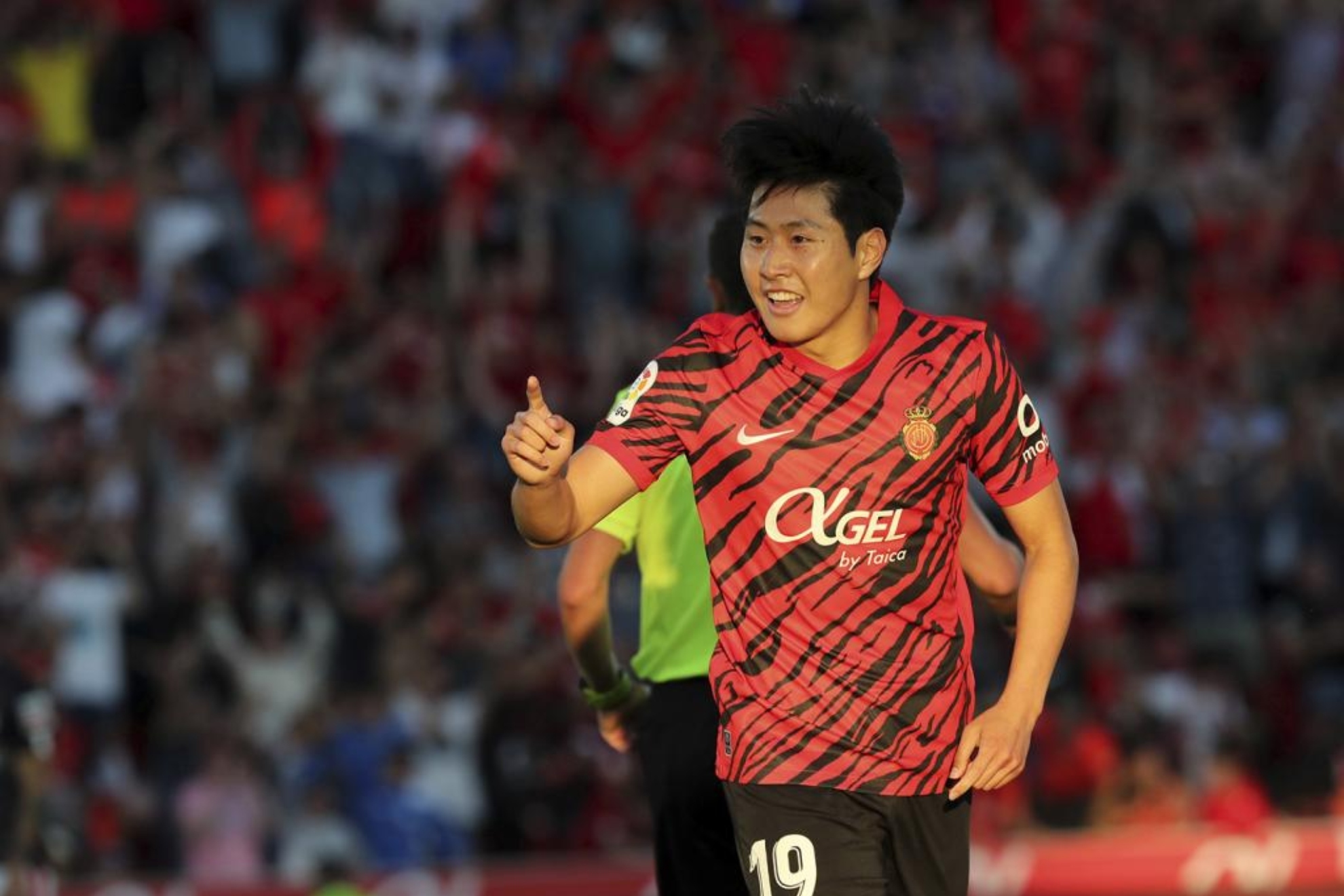 Kang In, en un partido con el Mallorca.