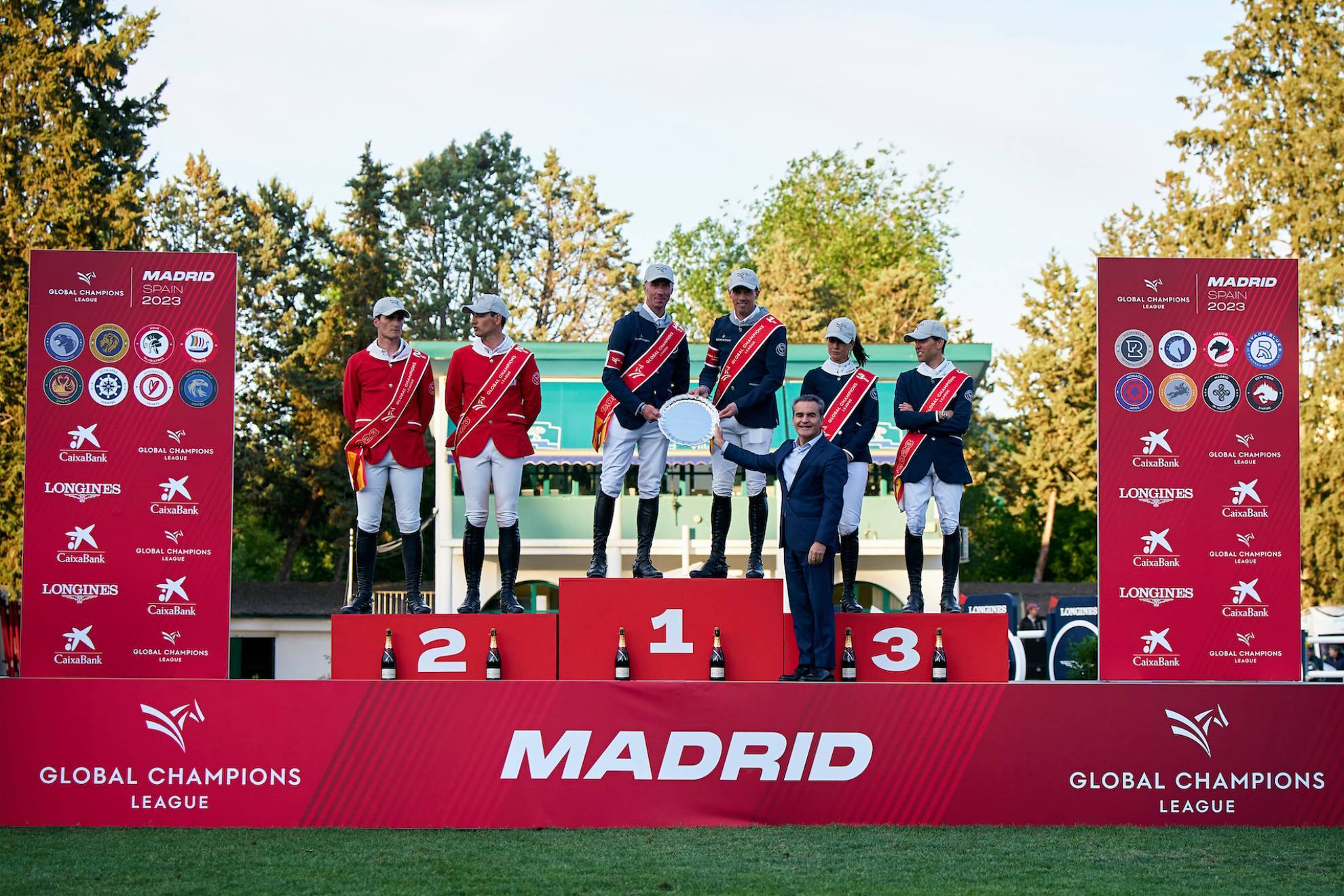 Equipos ganadores de la Global Champions League Trofeo CaixaBank del CSI5* Madrid