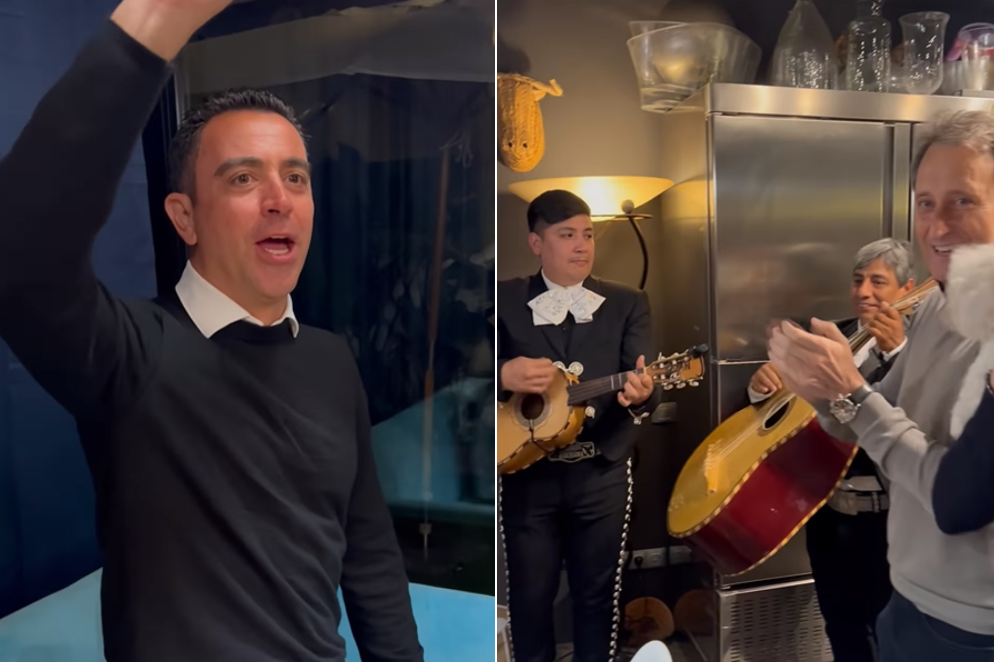 Xavi celebra el ttulo de LaLiga... cantando el himno del Bara!