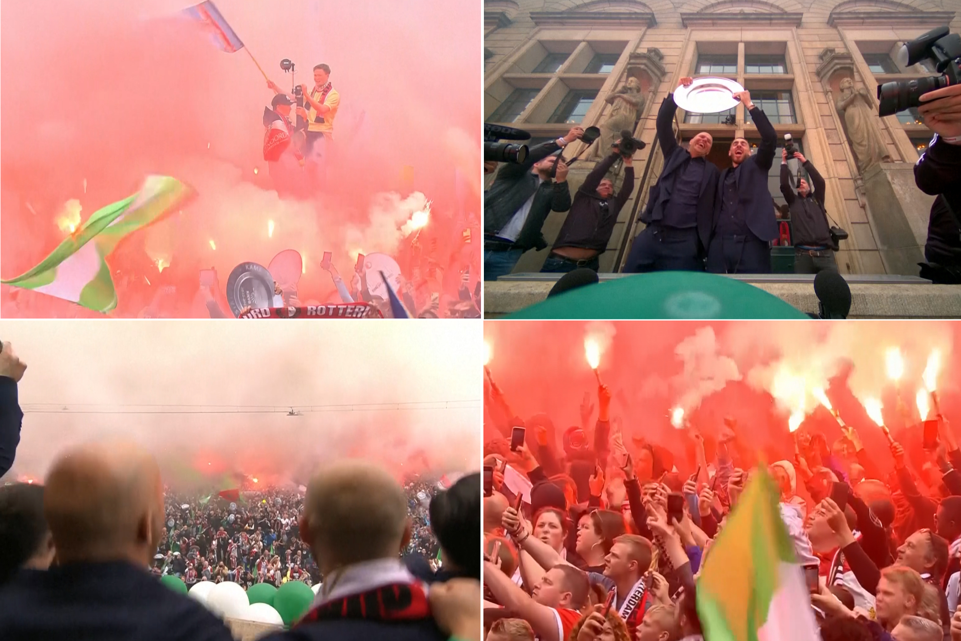El tremendo festival del Feyenoord celebrando la Eredivisie