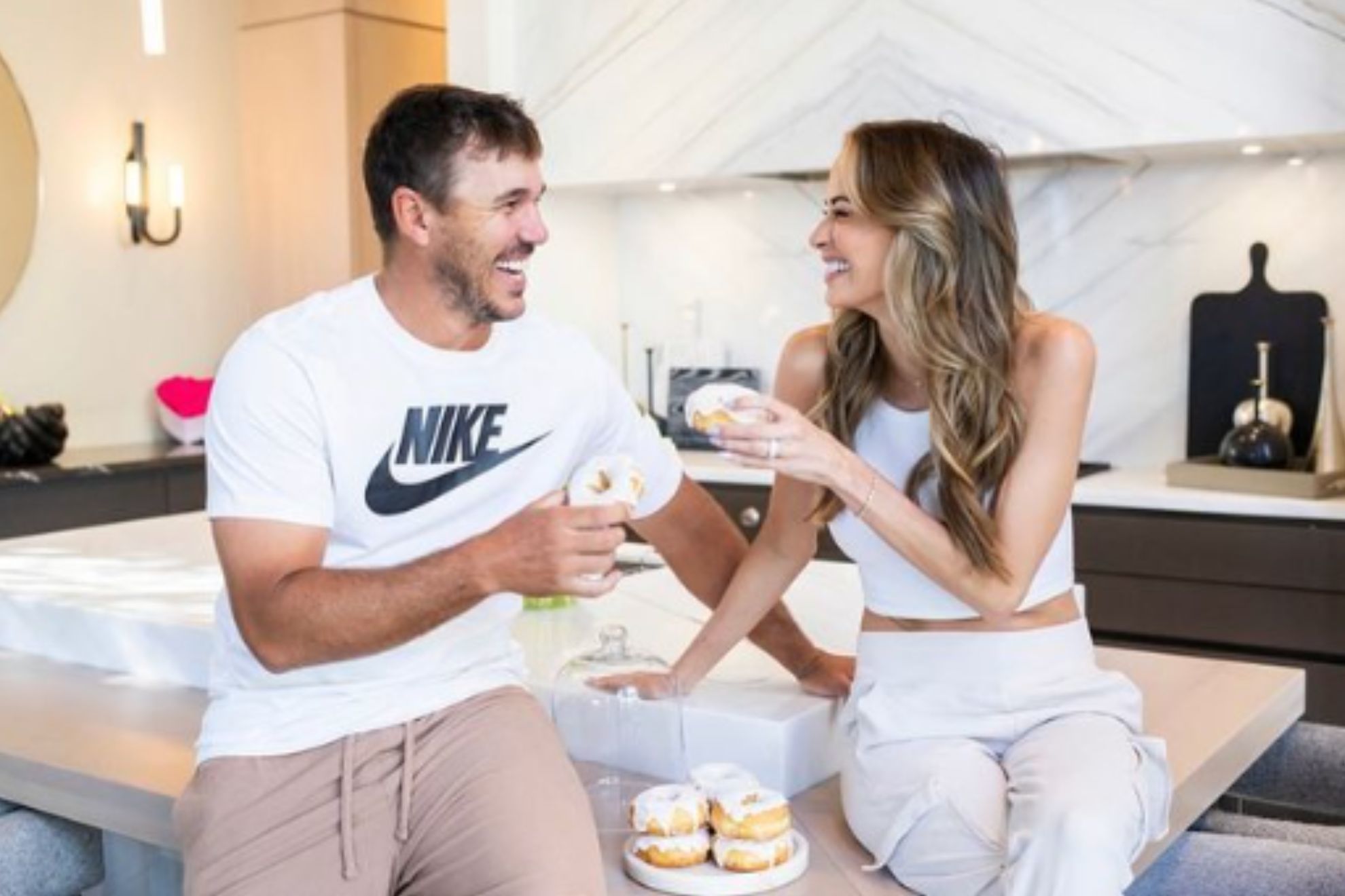 Brooks Koepka ruins baby gender reveal for wife Jena Sims, but shes not mad