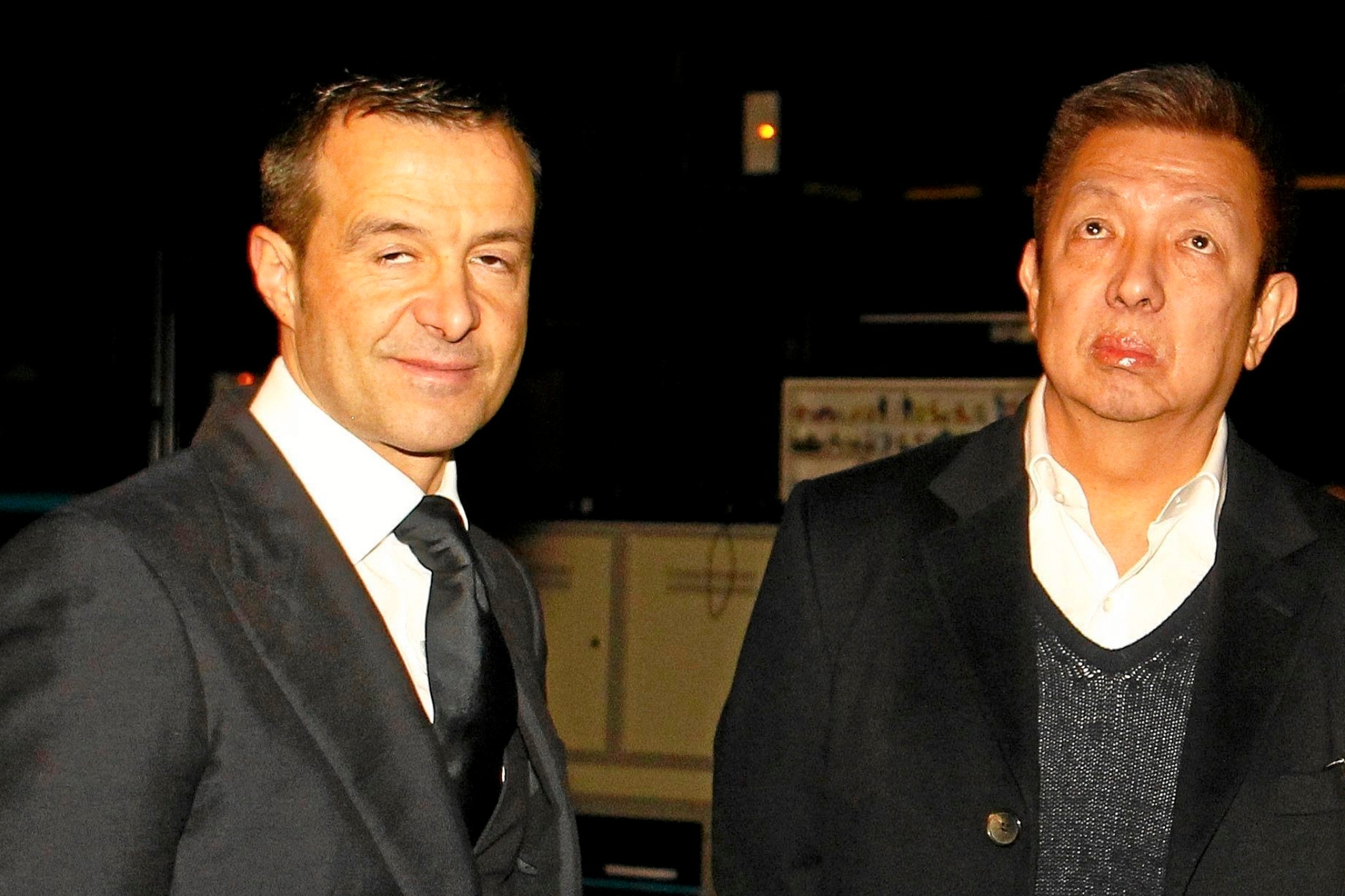 El agente Jorge Mendes y el mximo accionista del Valencia, Peter Lim, en una imagen de archivo.