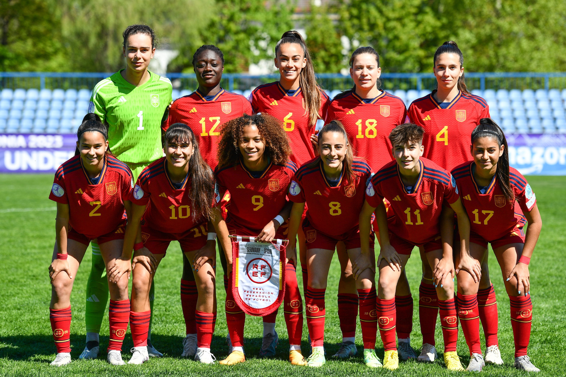 Once inicial de la selección española ante Alemania en el debut en el Europeo Sub'17 / UEFA