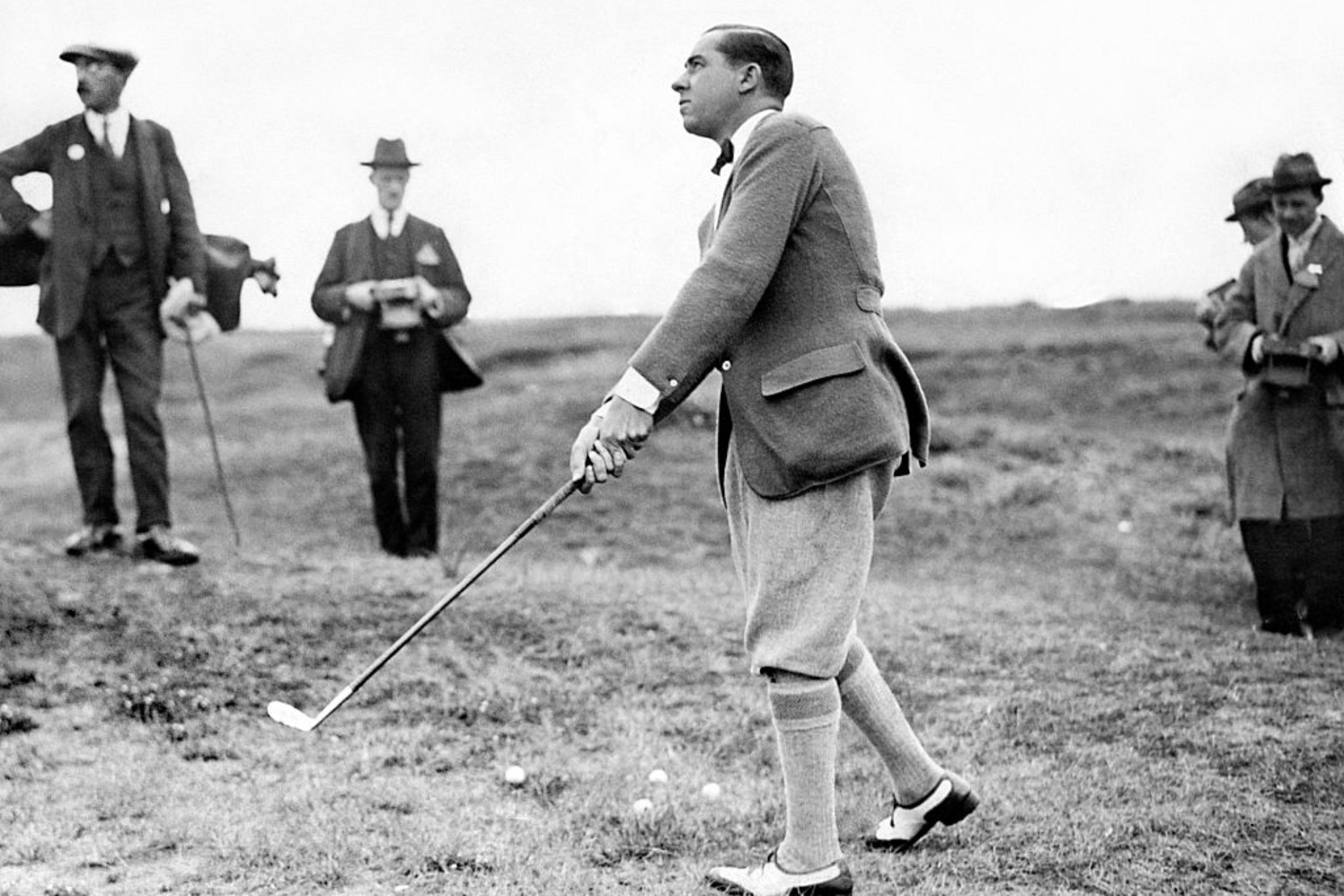 Walter Hagen juega un golpe en el Open Británico de 1922.