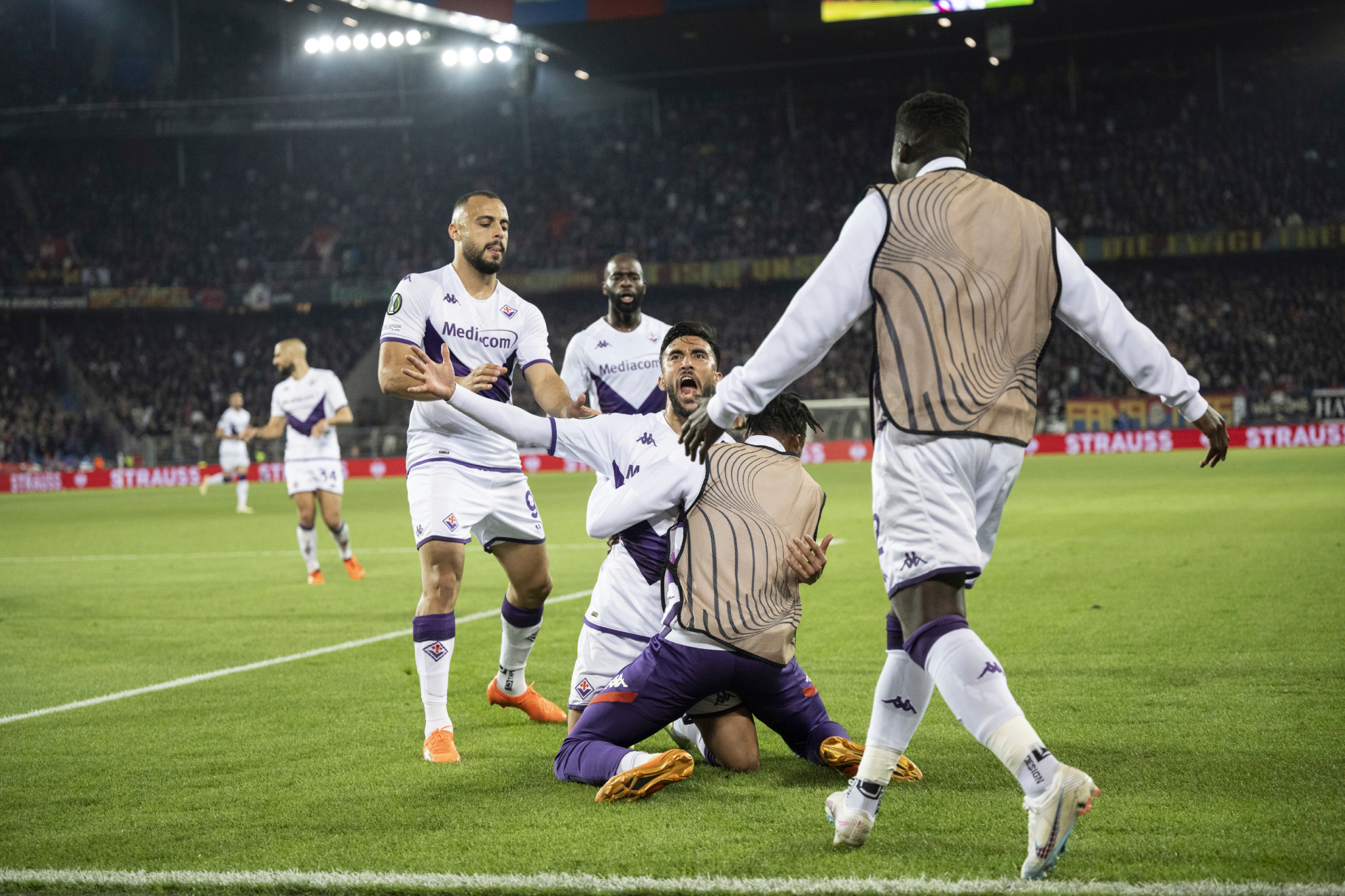 El júbilo de la Fiorentina.