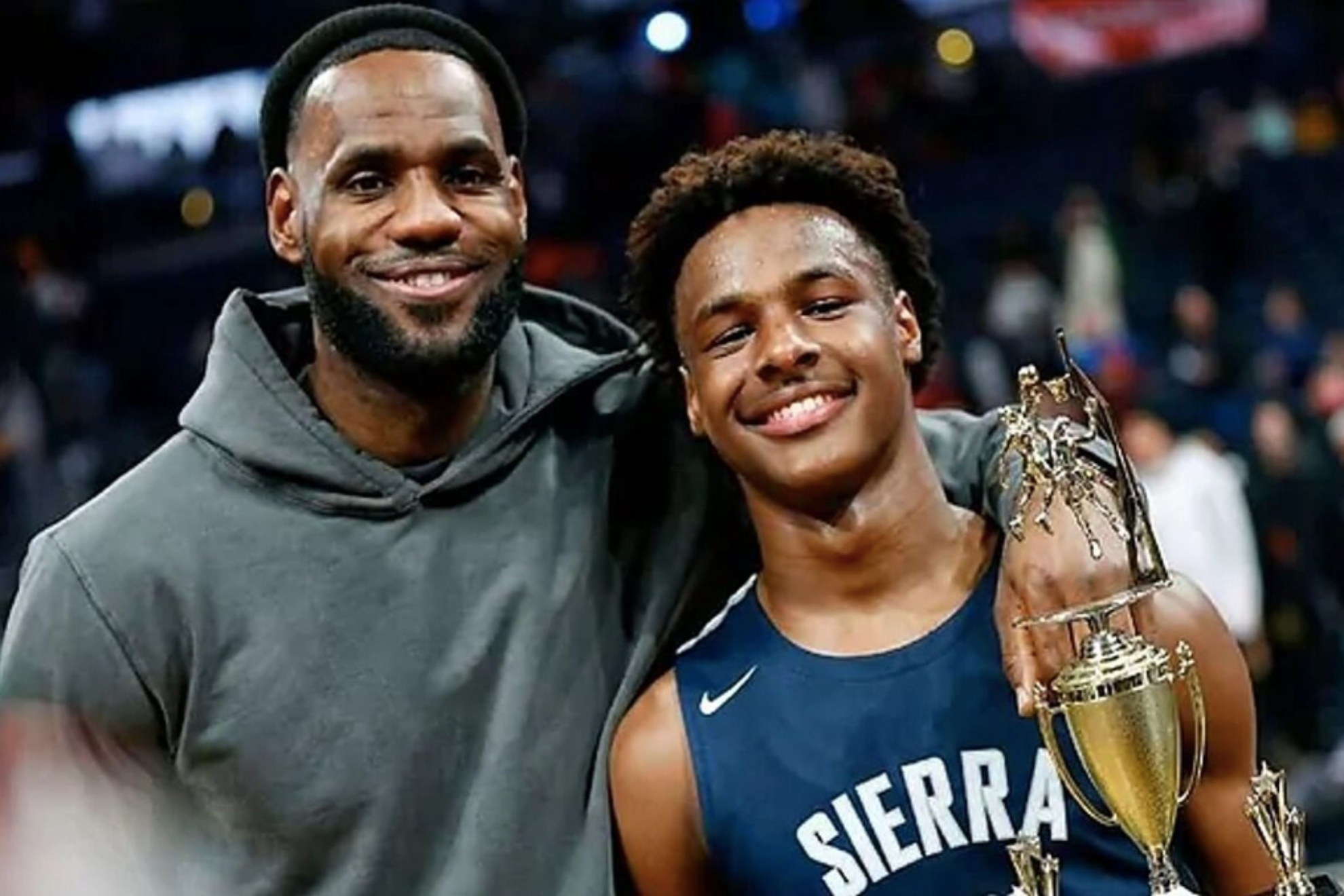 LeBron James brought to tears by his son, Bronny
