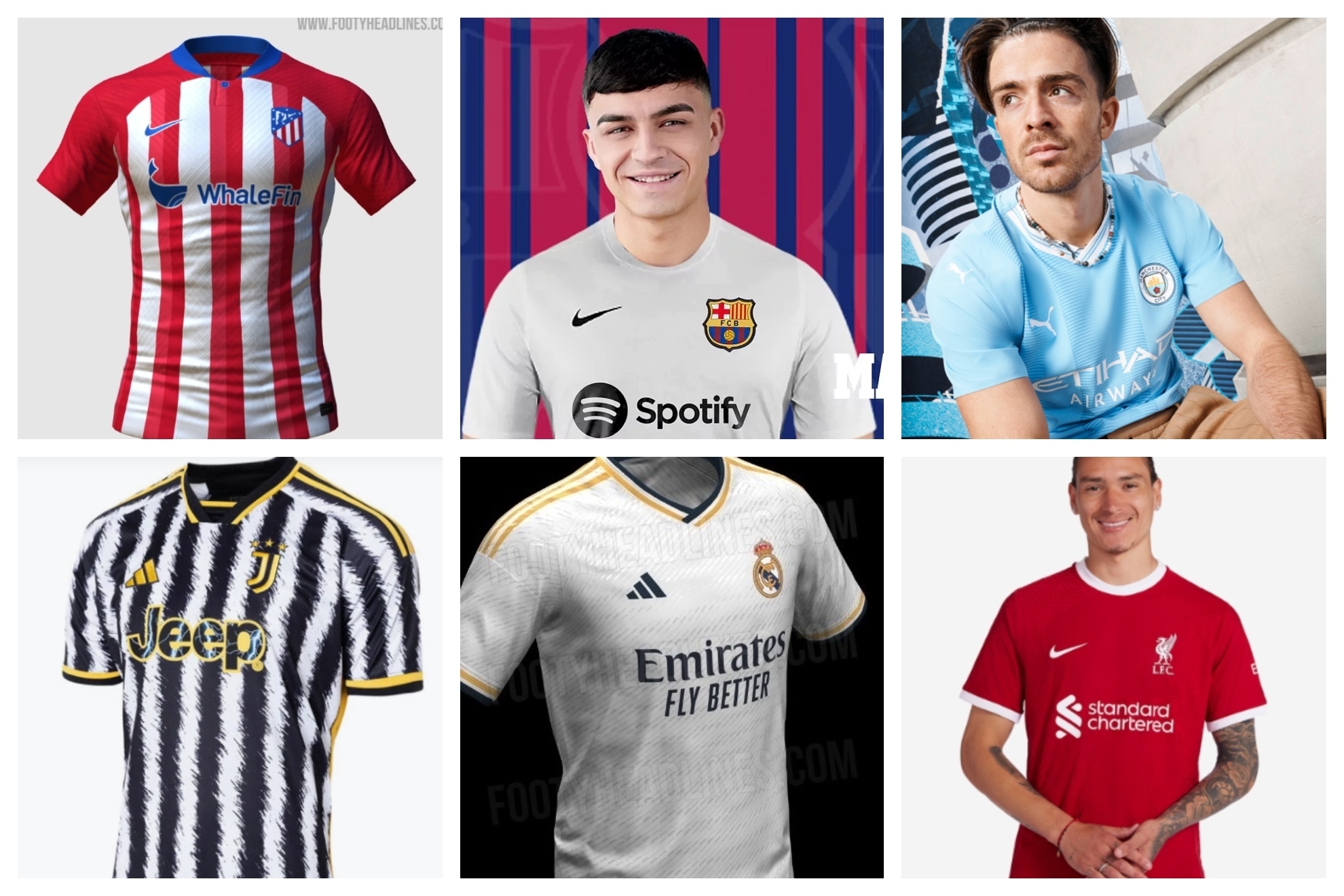 Desveladas las nuevas camisetas de los grandes: Madrid, Bara, Bayern, City...