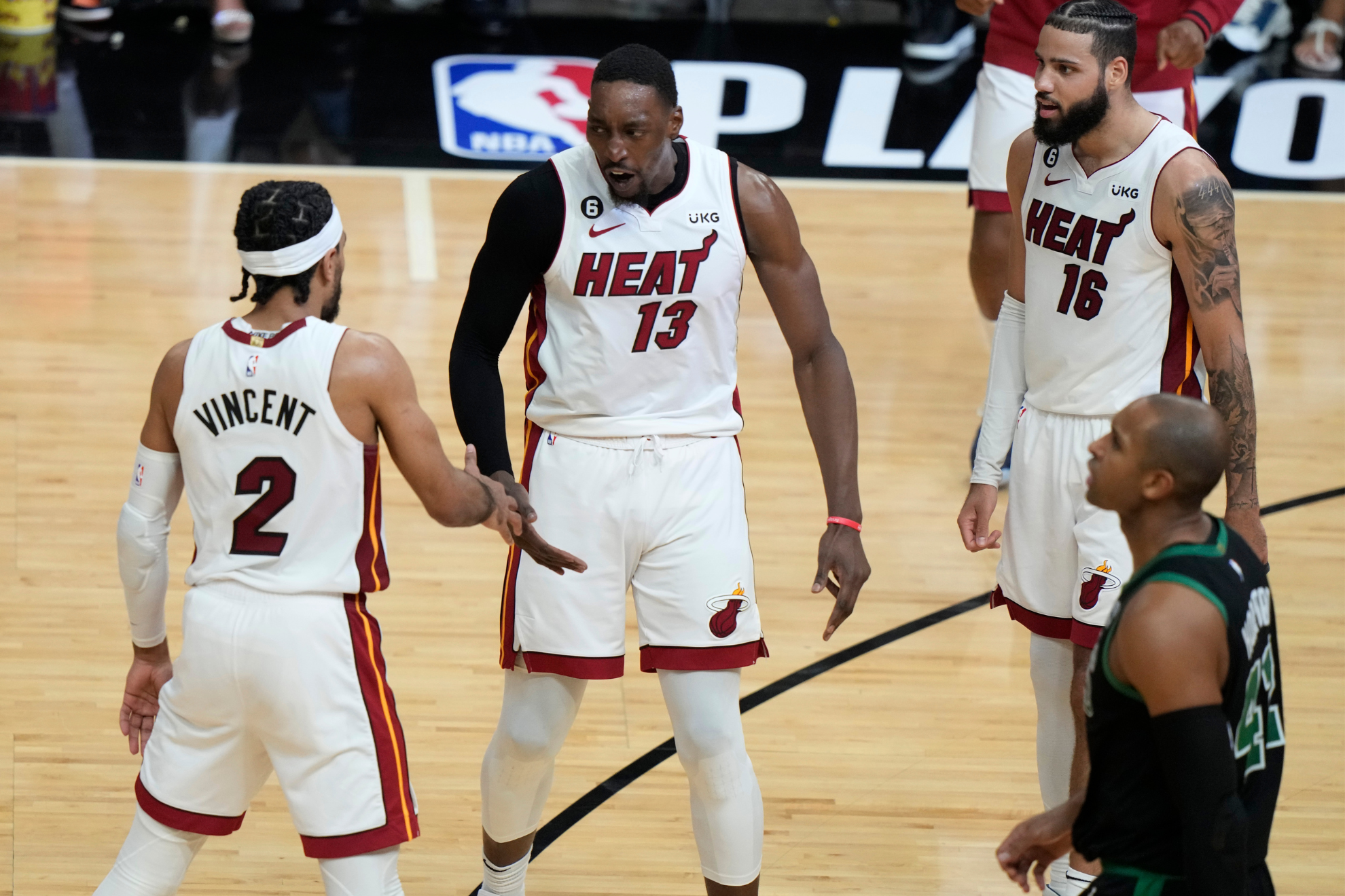Gabe Vincent, Bam Adebayo, and the victorious Heat are one win away from the NBA Finals.