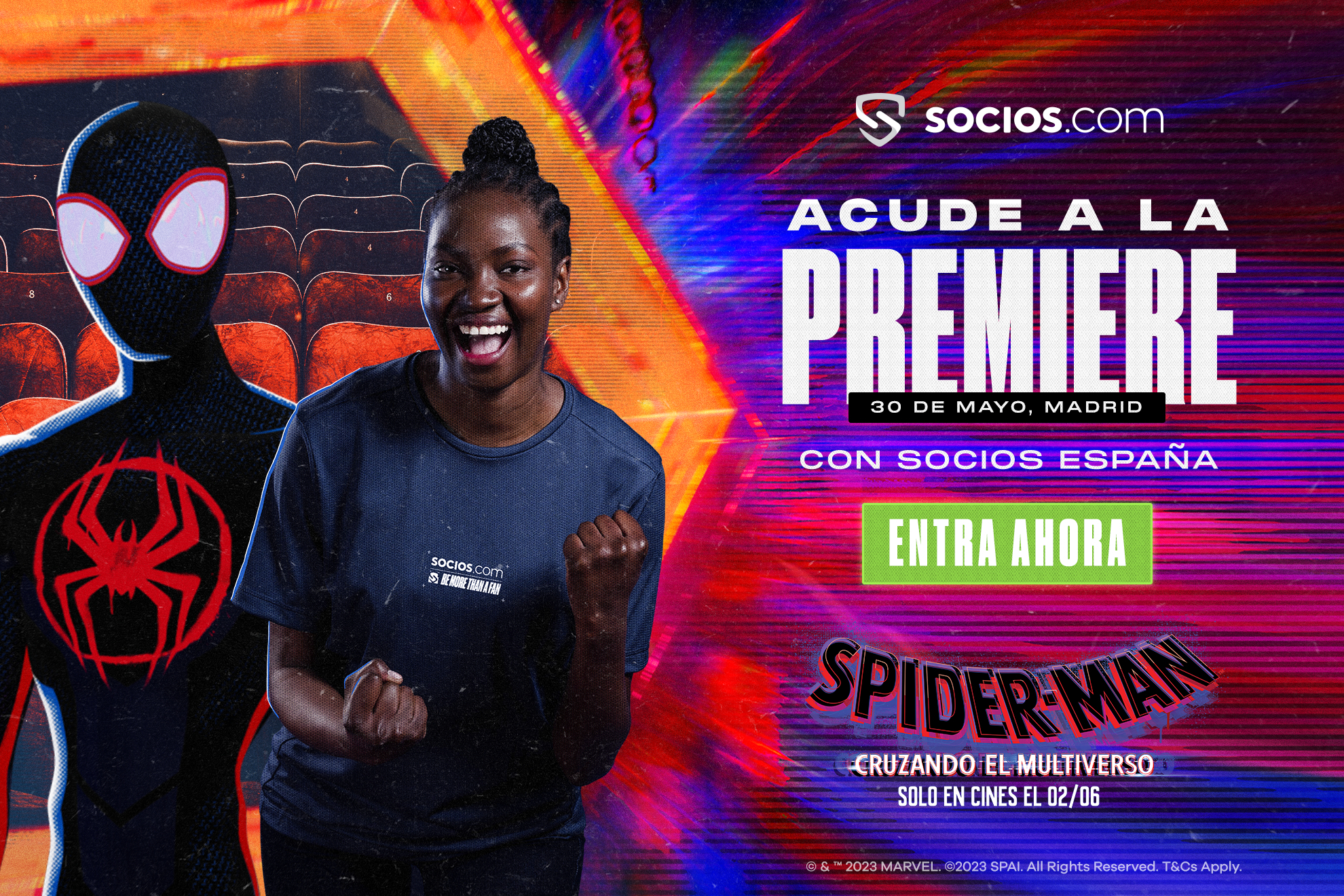 Acude a la premiere española de Spider-Man: Cruzando el Multiverso
