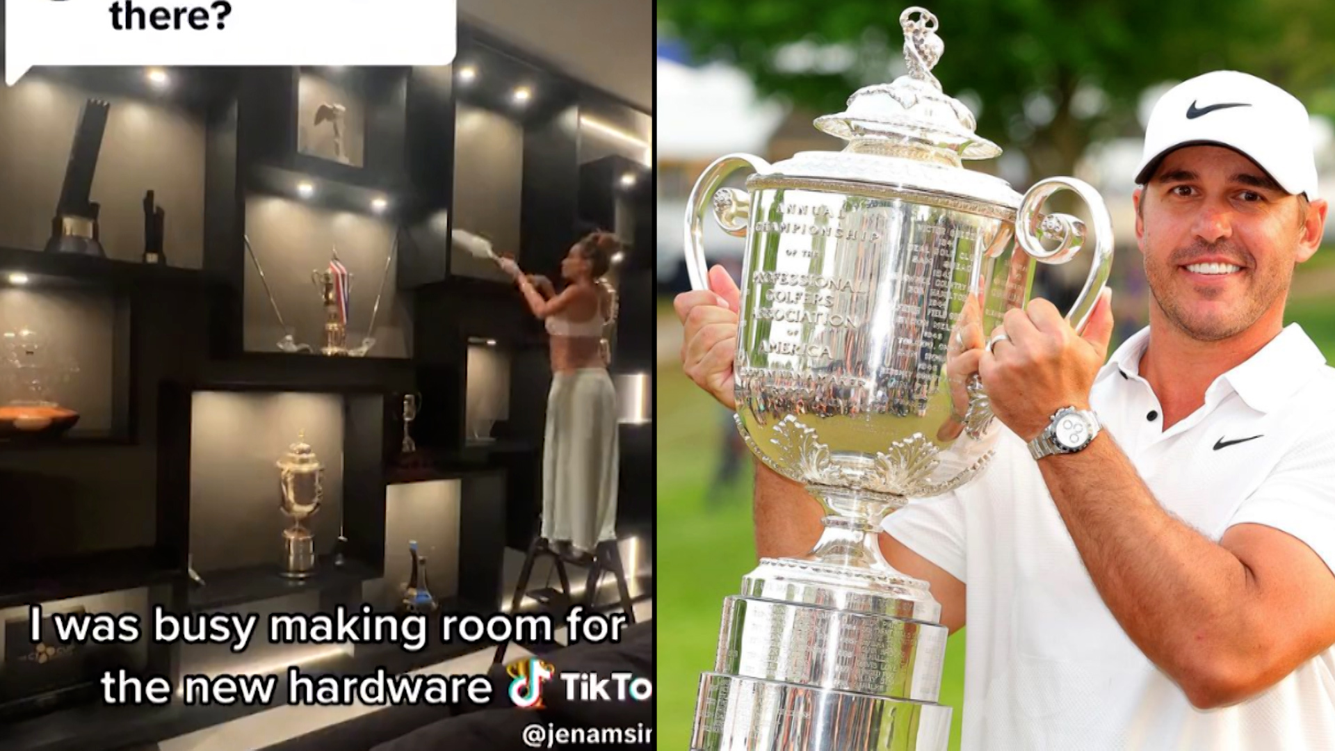 Brooks Koepka's wife Jena Sims goes viral after her husband wins the PGA Championship