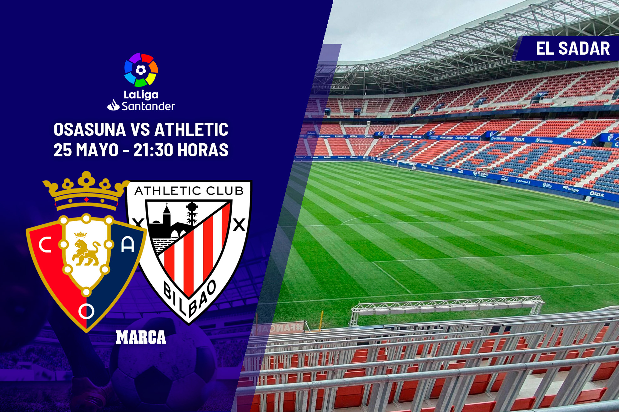 Osasuna -  Athletic Club: horario y dónde ver en TV  y online hoy el partido de la jornada 36 de LaLiga Santander