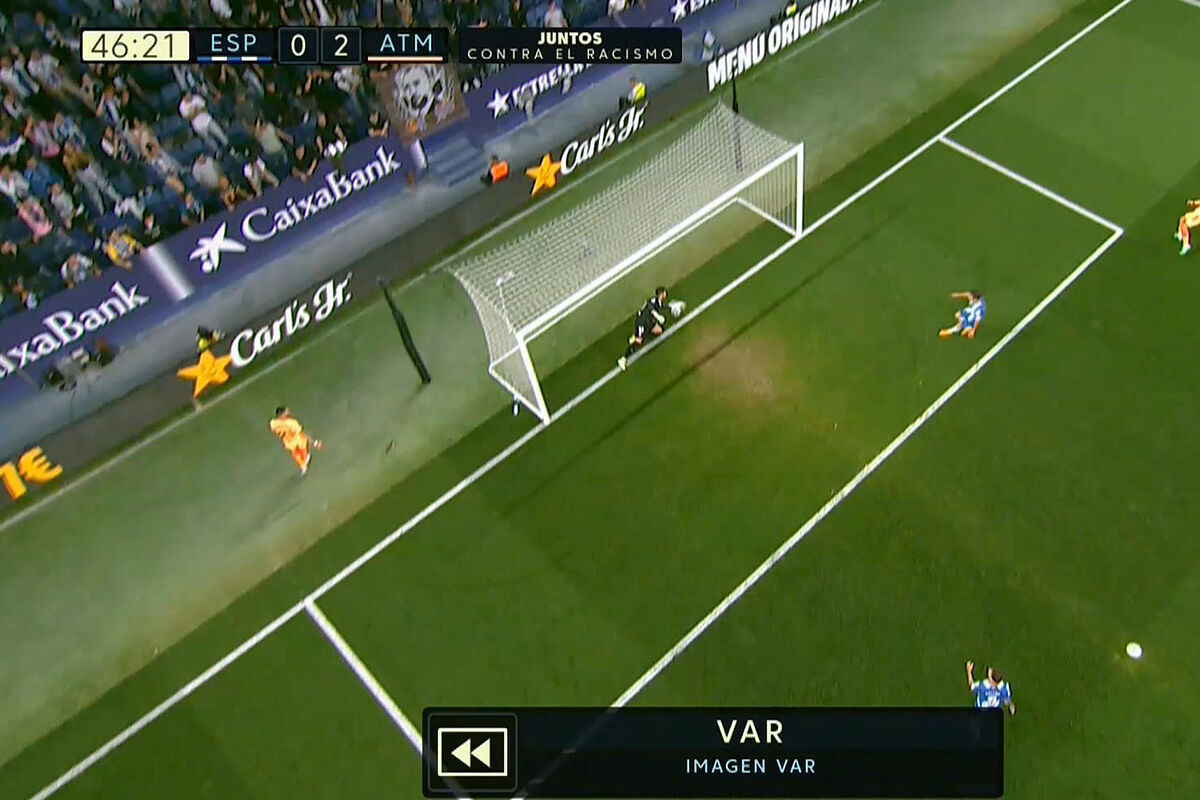 La imagen del gol de Griezmann ante el Espanyol.