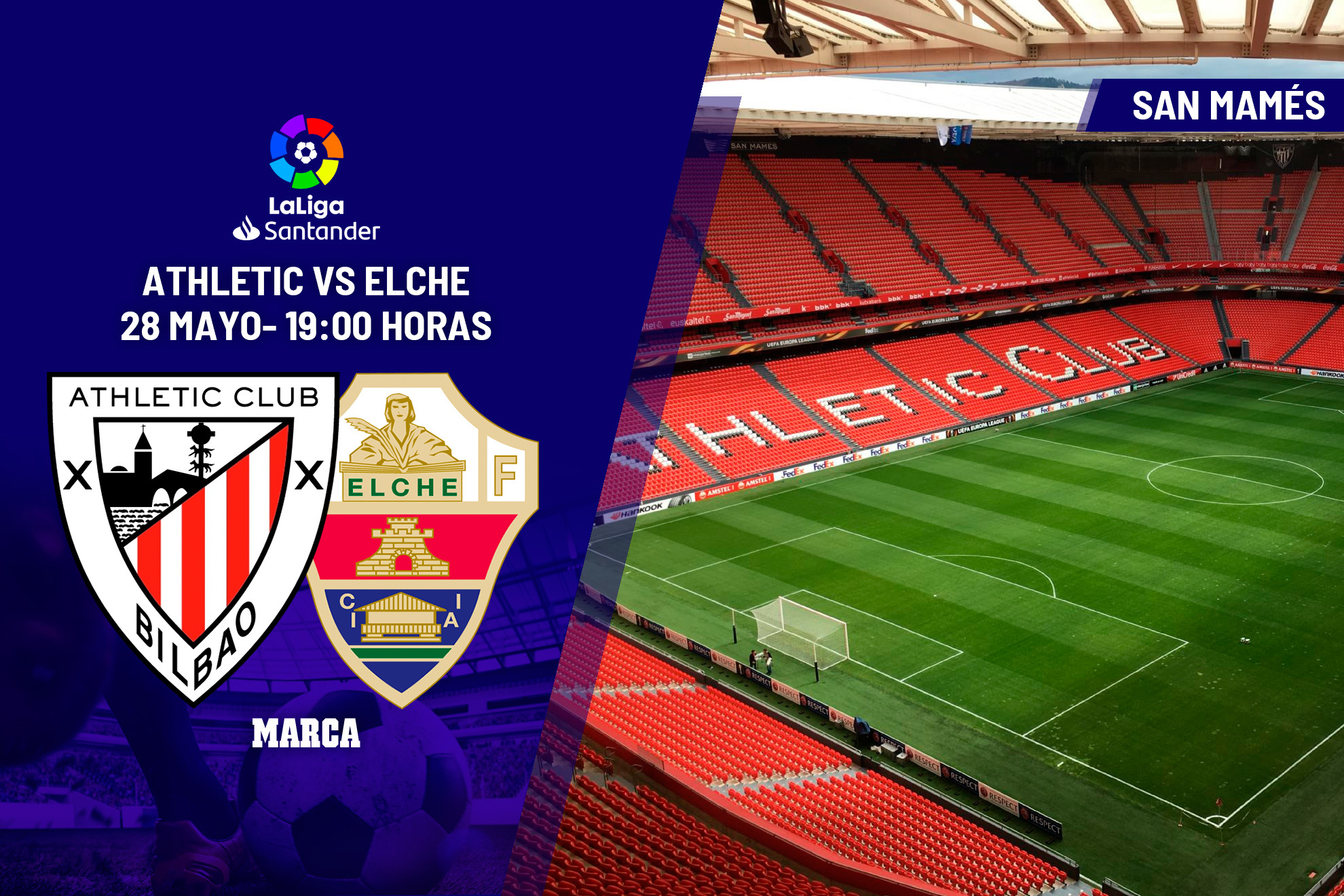 Athletic Club - Elche: horario y dónde ver en TV hoy el partido de la jornada 37 de LaLiga Santander