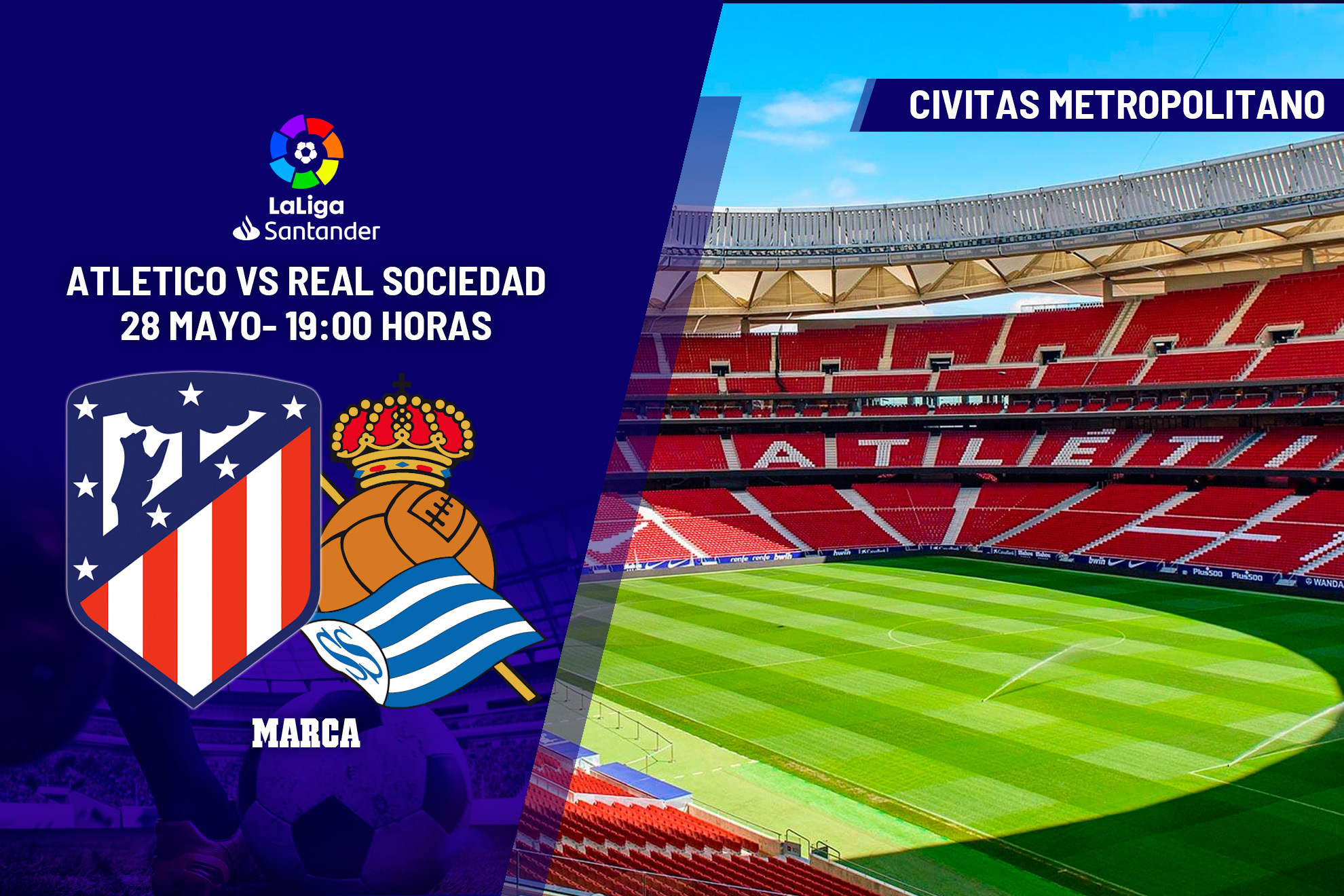 Atlético - Real Sociedad: horario y dónde ver en TV hoy el partido de la jornada 37 de LaLiga Santander