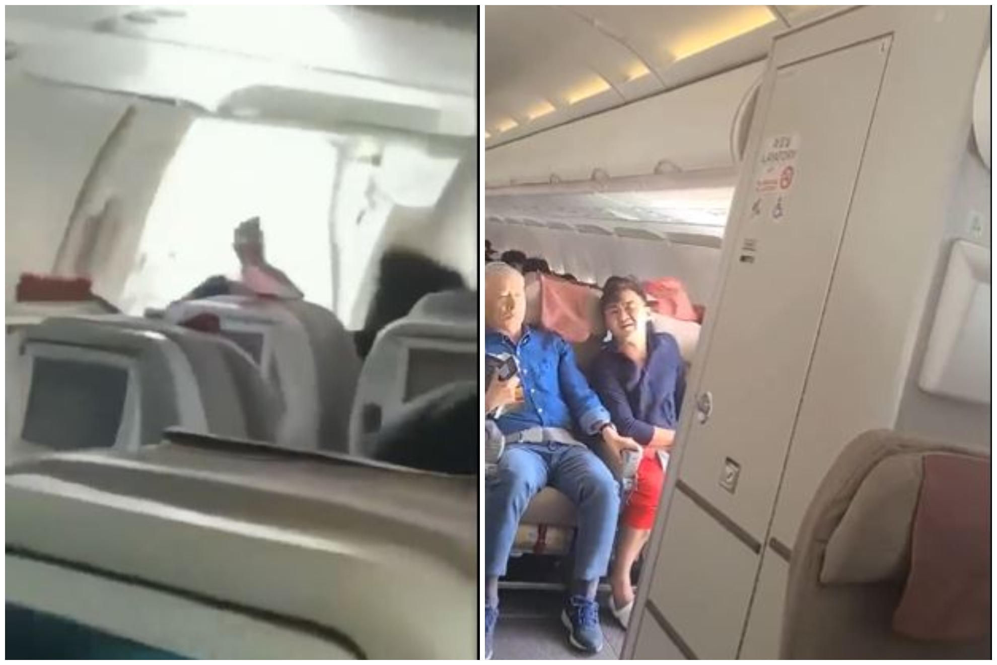 Un pasajero abre la puerta de un avin en pleno vuelo y provoca un desastre