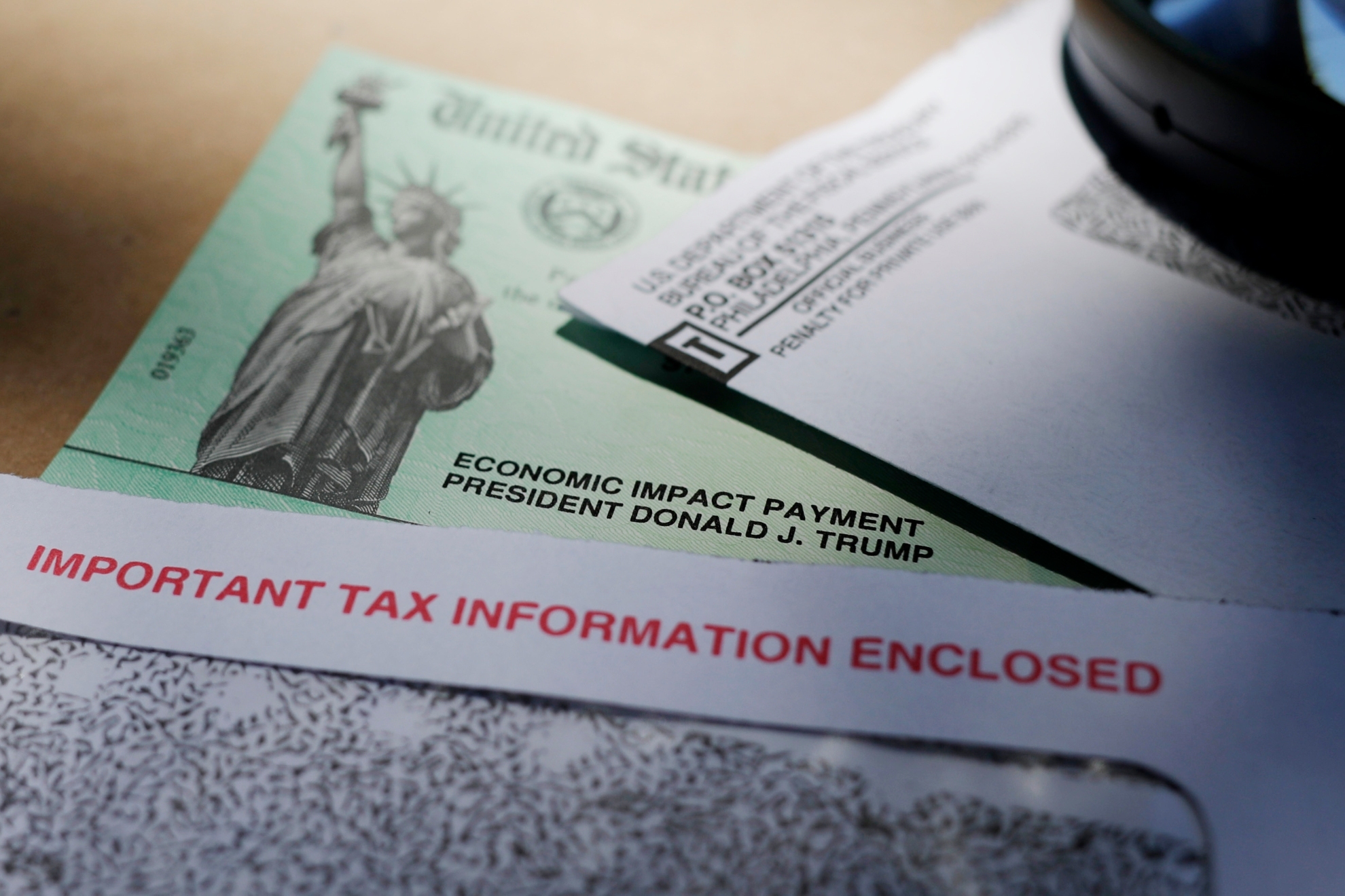 Image of a tax return check.
