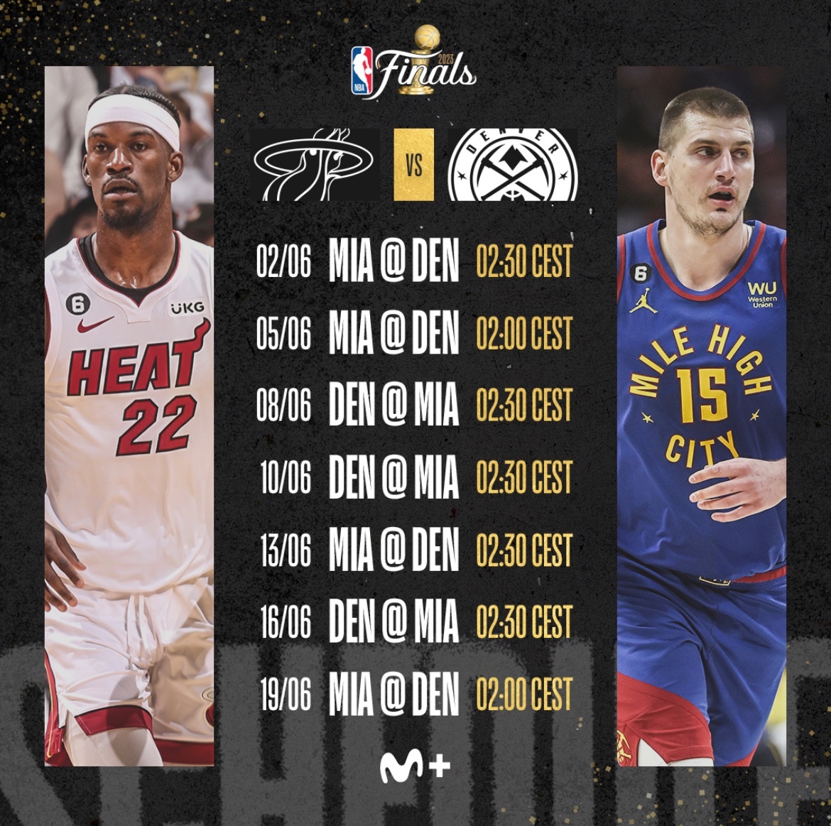 Denver Nuggets - Miami Heat: calendario, partidos, fechas, horarios y dónde ver en TV las Finales de la NBA