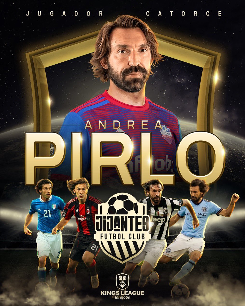 Andrea Pirlo jugar en la Kings League InfoJobs
