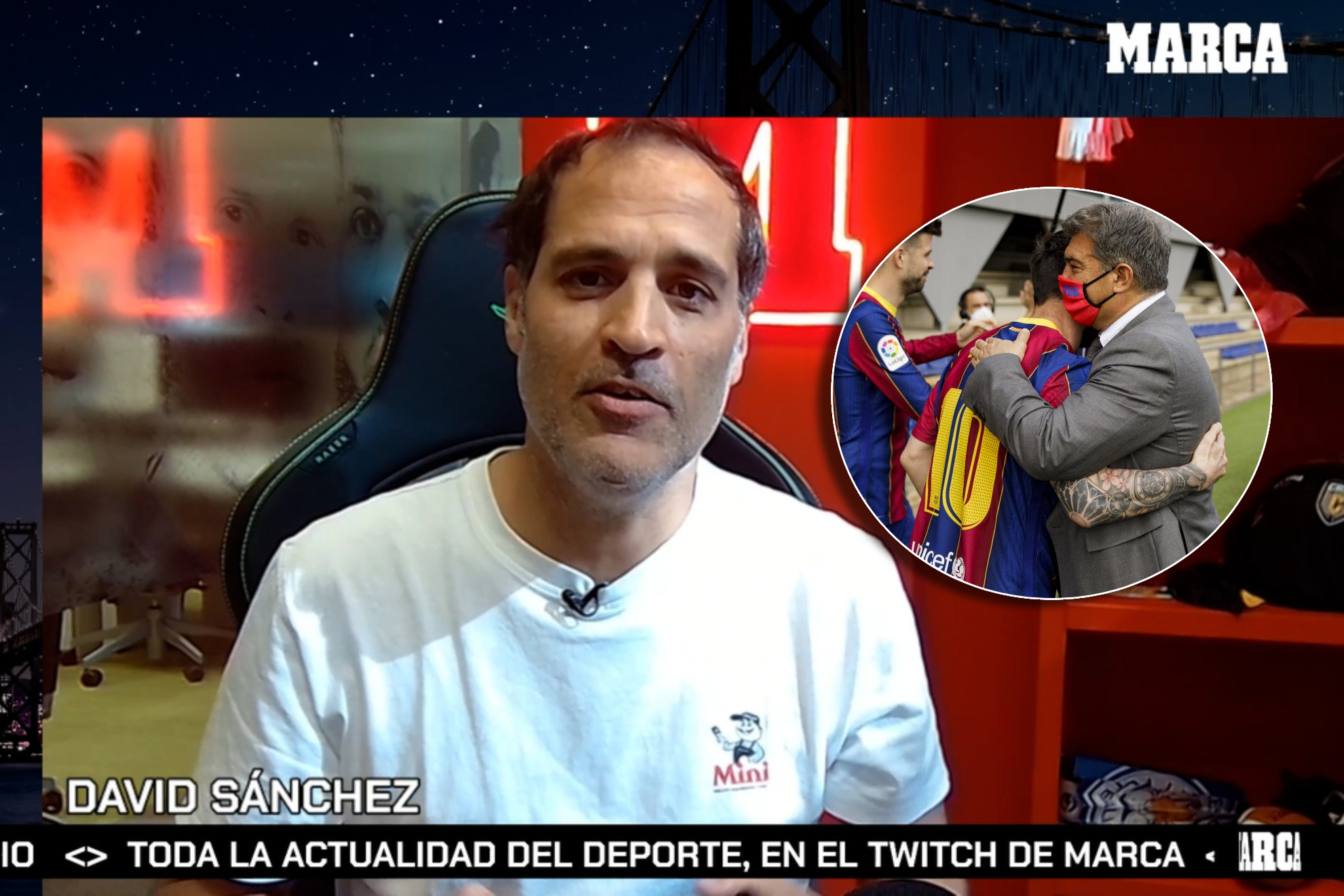 David Sánchez, Twitch en directo: la final del Sevilla, el Barça y Messi...