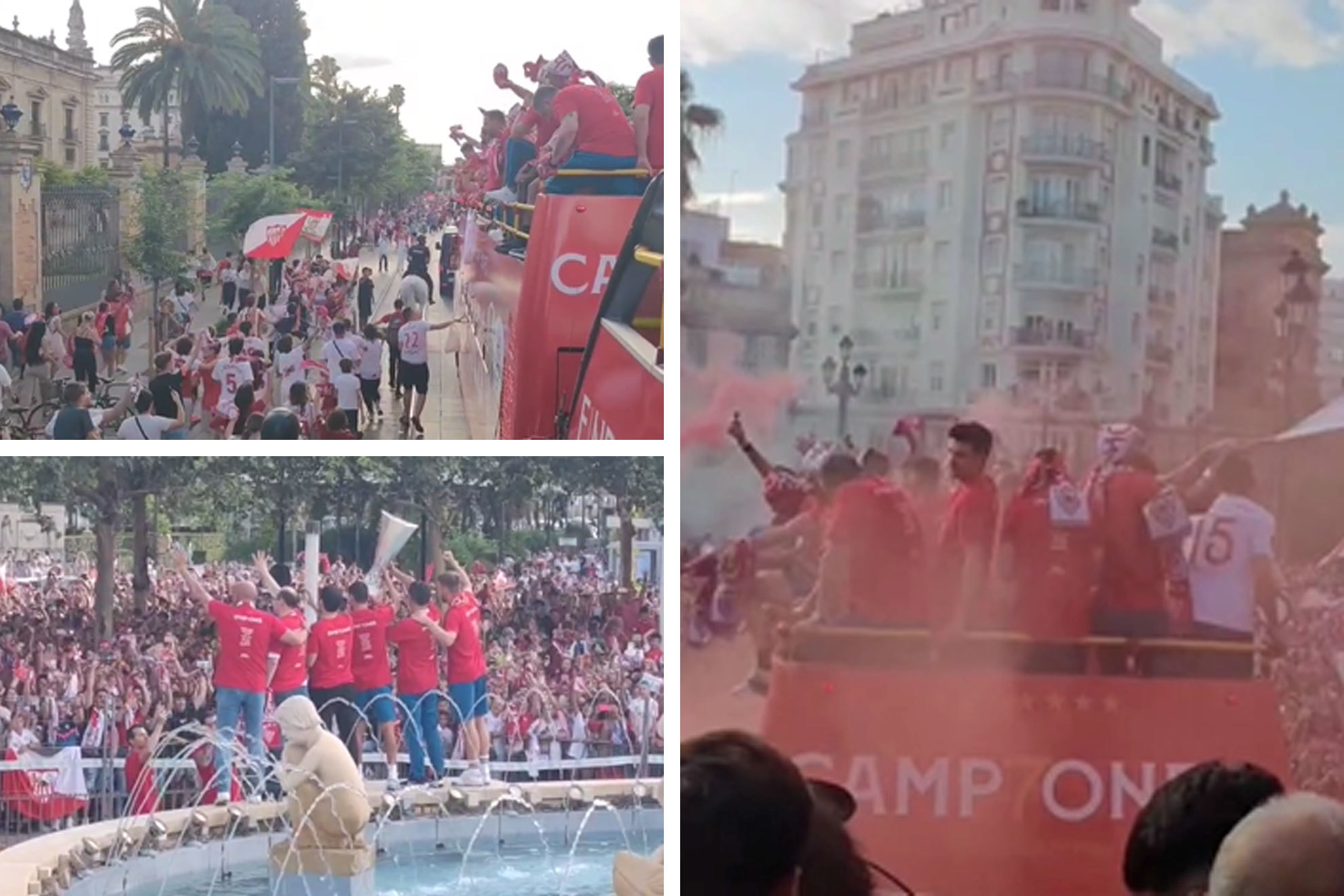 Sevilla se vuelca con la 'Séptima' con una colorida y ruidosa 'rua'
