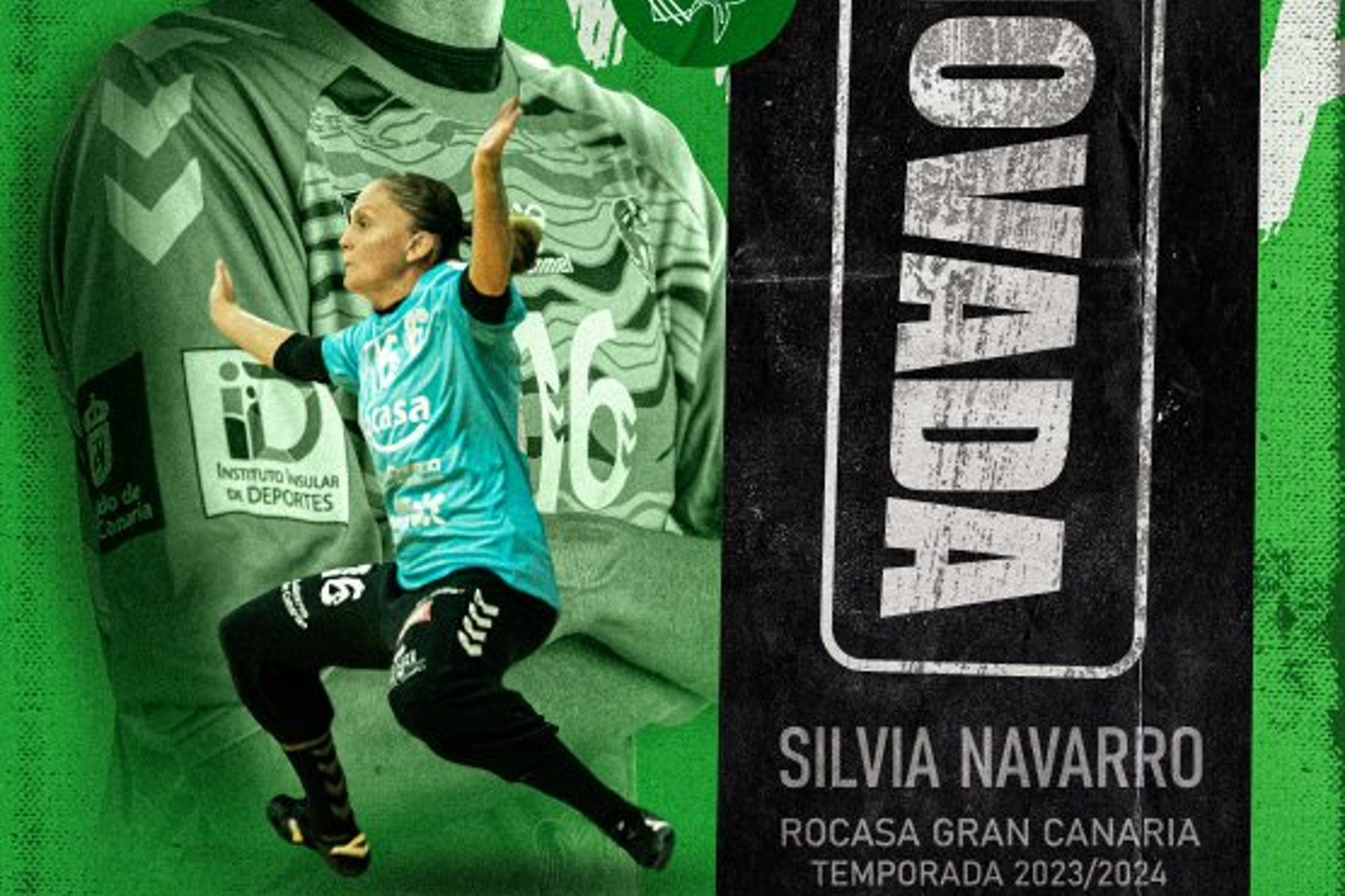 Cartel de la renovación de la meta Silvia Navarro por el Remudas /