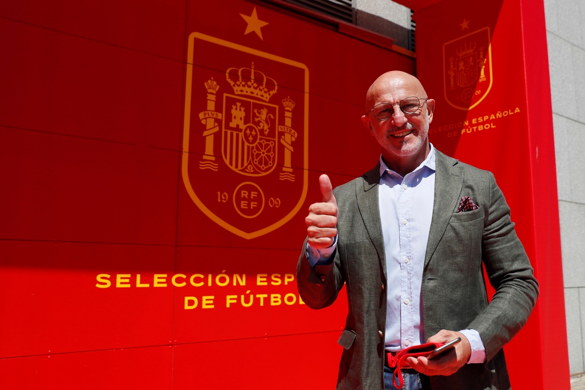 Luis de la Fuente, en la sede de la Real Federación Española de Fútbol/RFEF