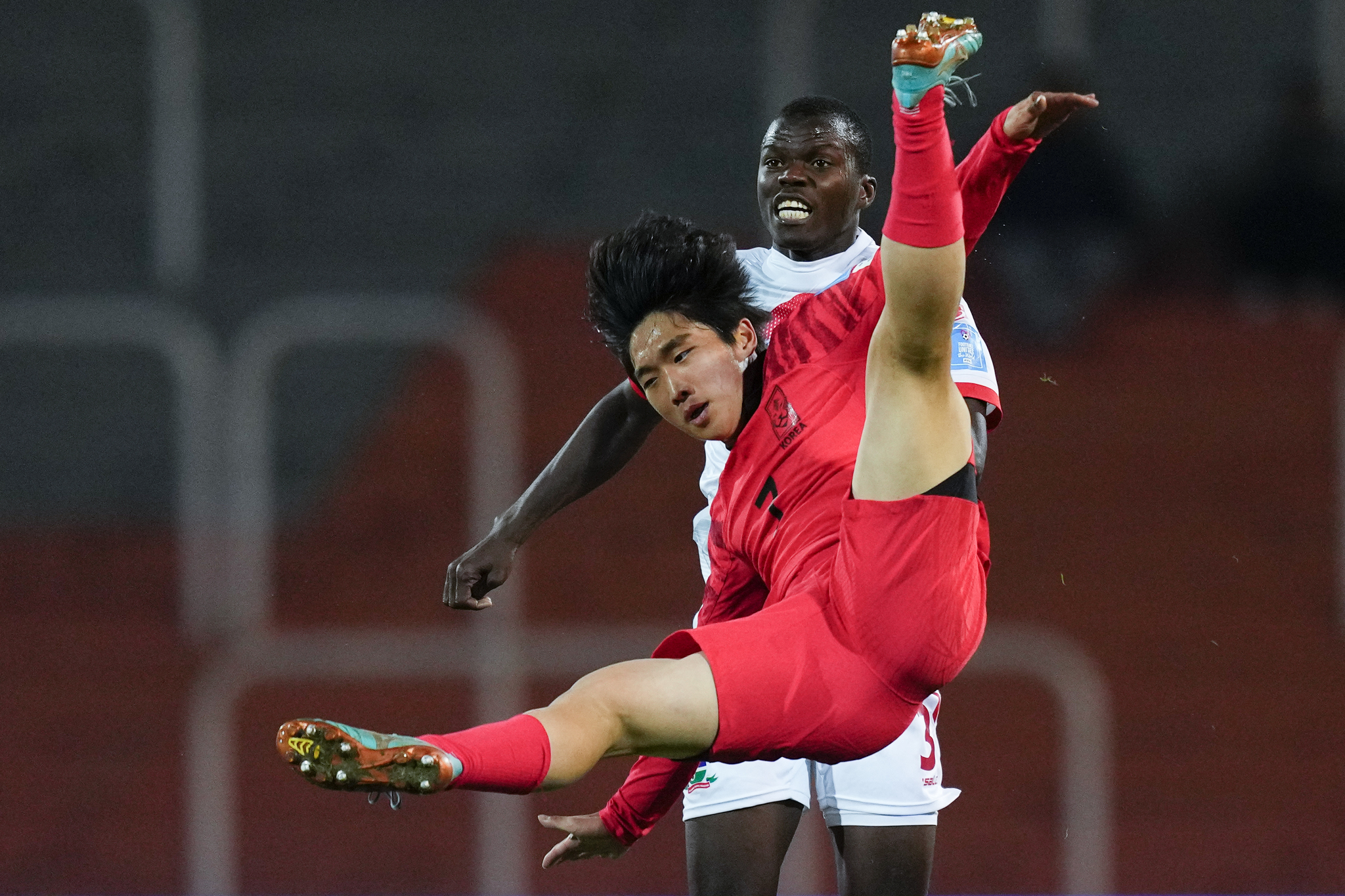 Kim Yong-hak durante un partido del Mundial sub 20