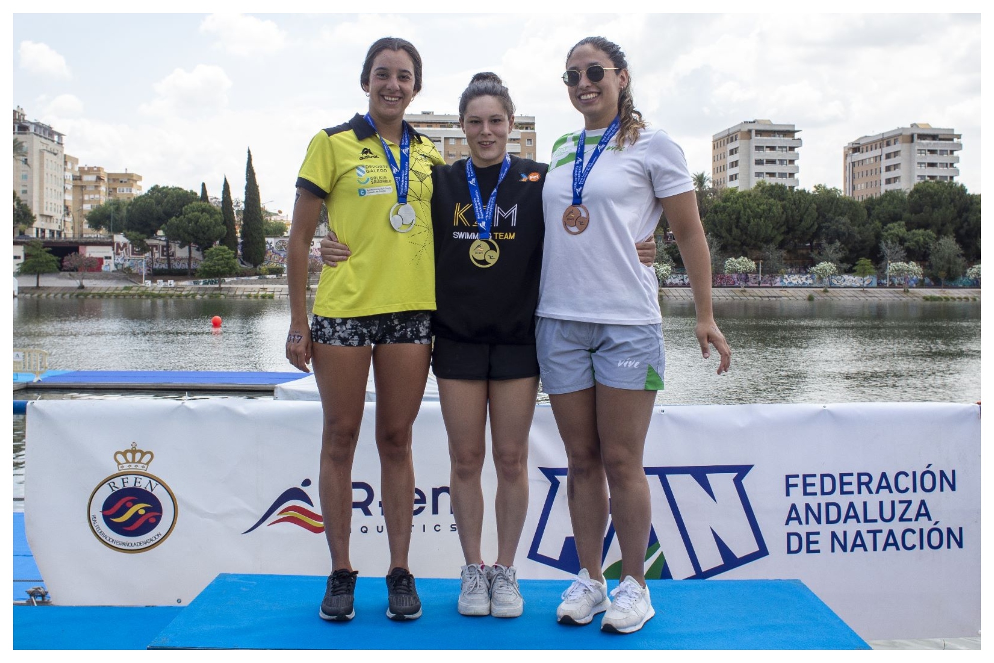 El podio femenino de los 10 km del Campeonato de España