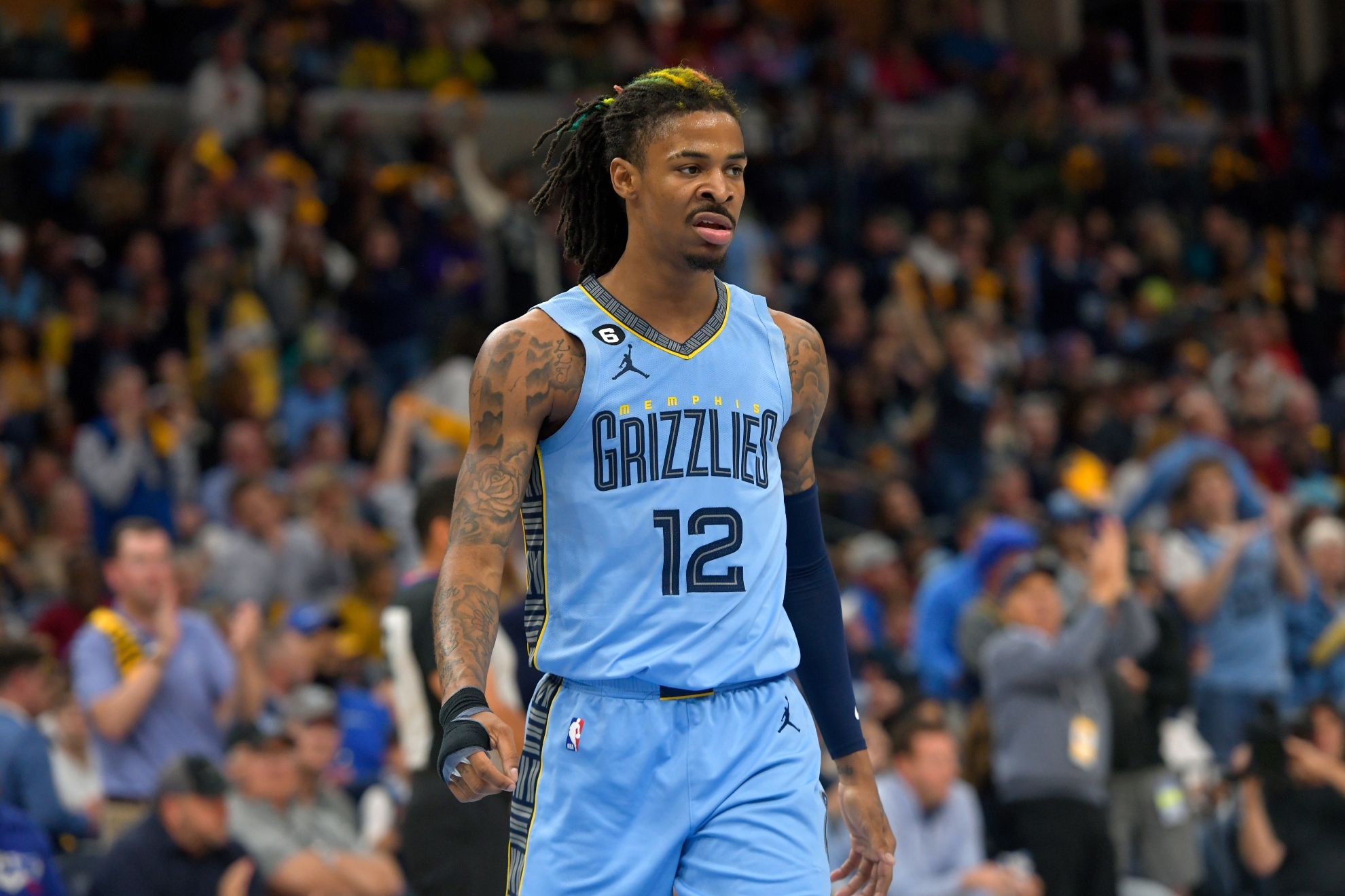 Ja Morant during a Memphis Grizzlies game.