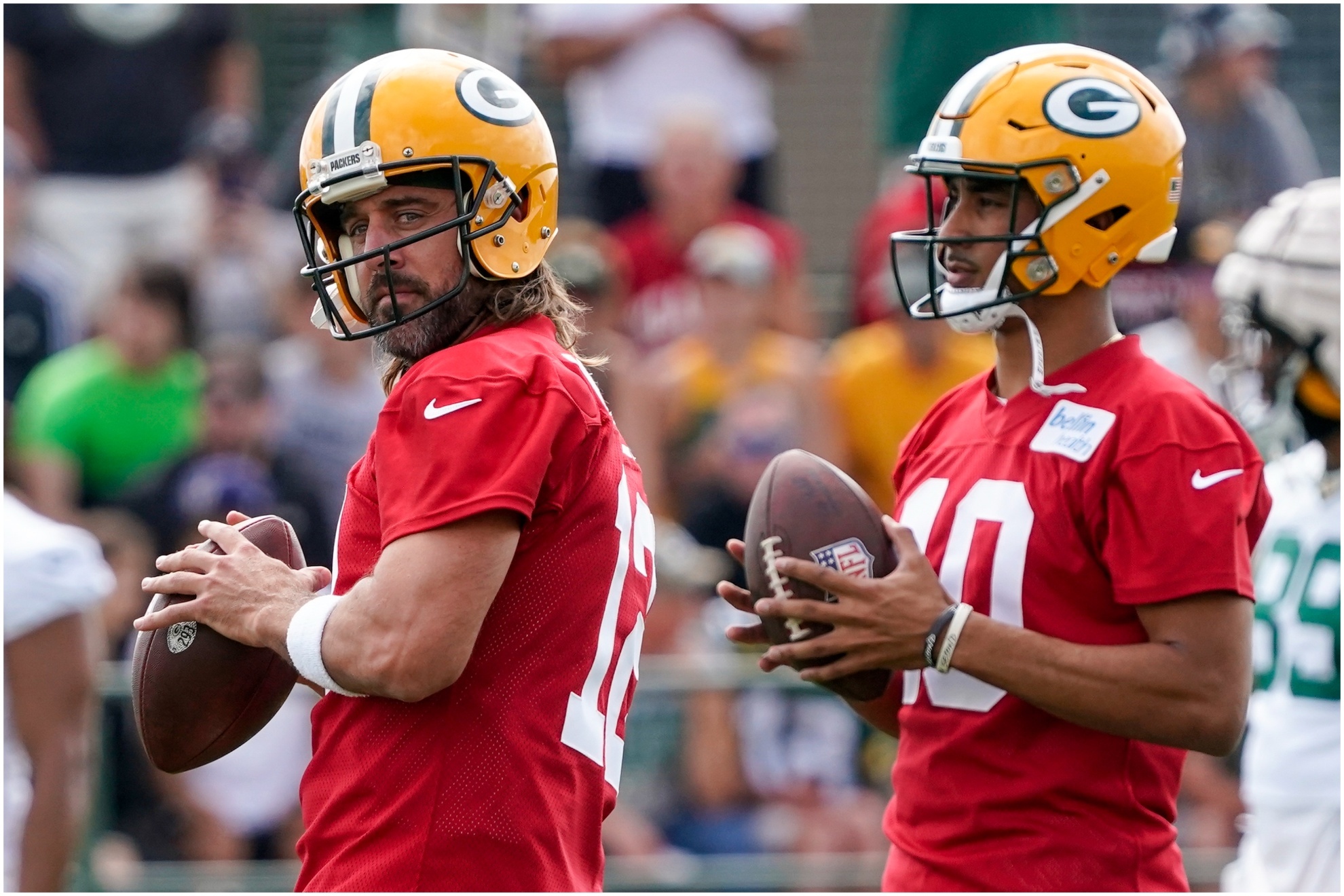 There's "no big difference" between Jordan Love and Aaron Rodgers, according to Romeo Doubs