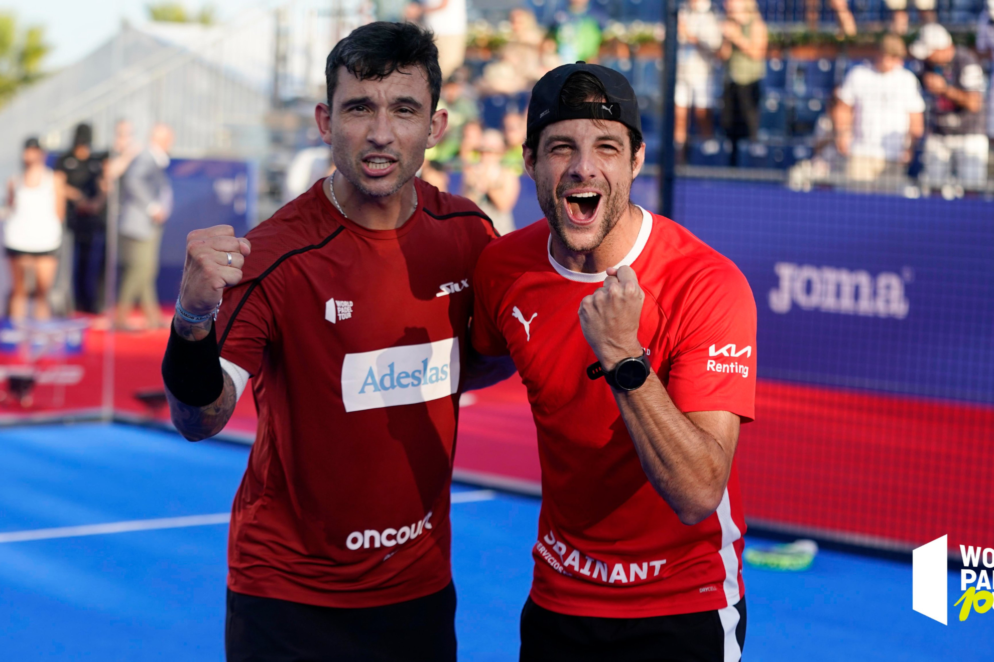 Sanyo Gutiérrez y Momo González celebran su victoria en su semifinal de Marbella.