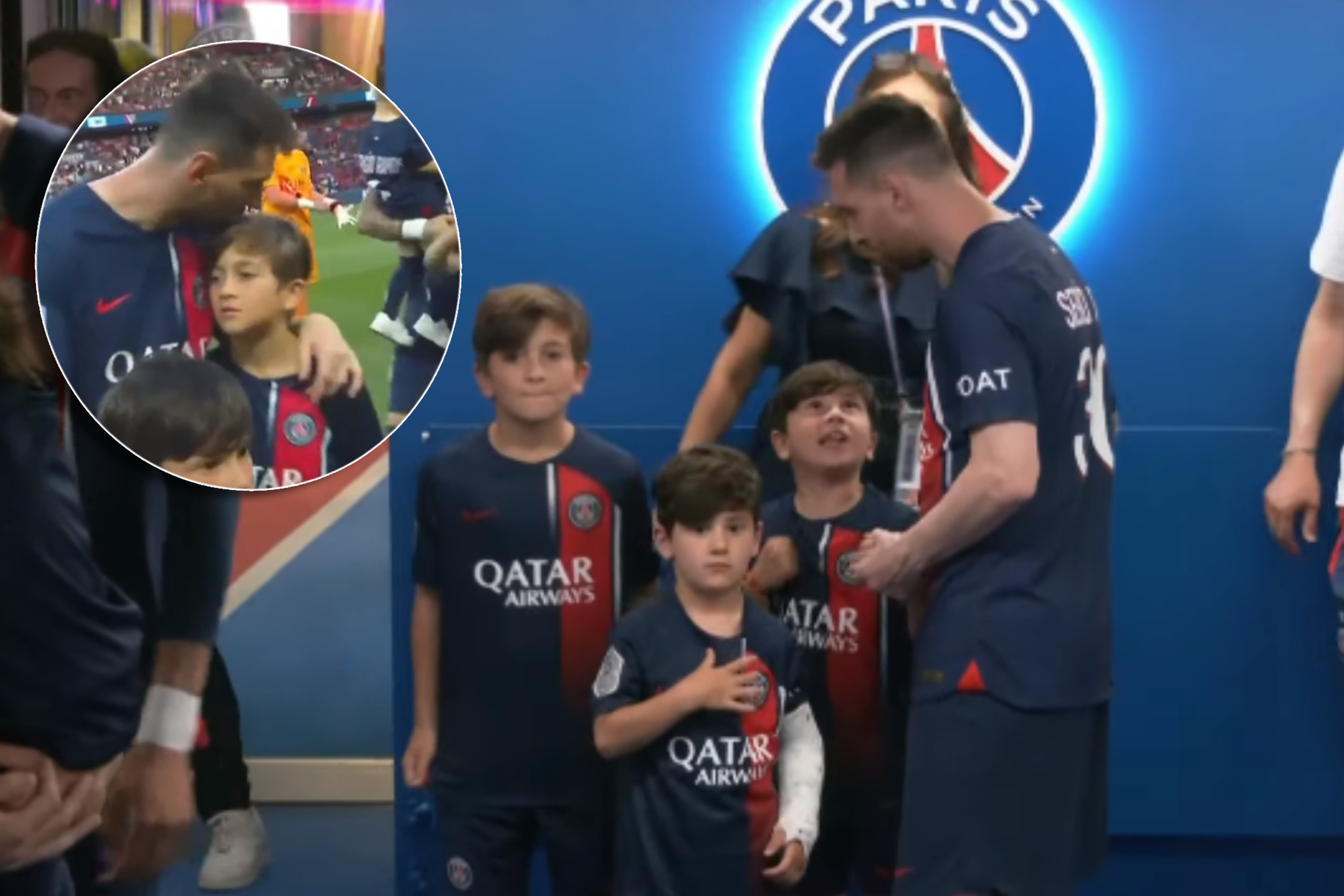 El entrañable deseo de Thiago Messi a su padre en su adiós al PSG