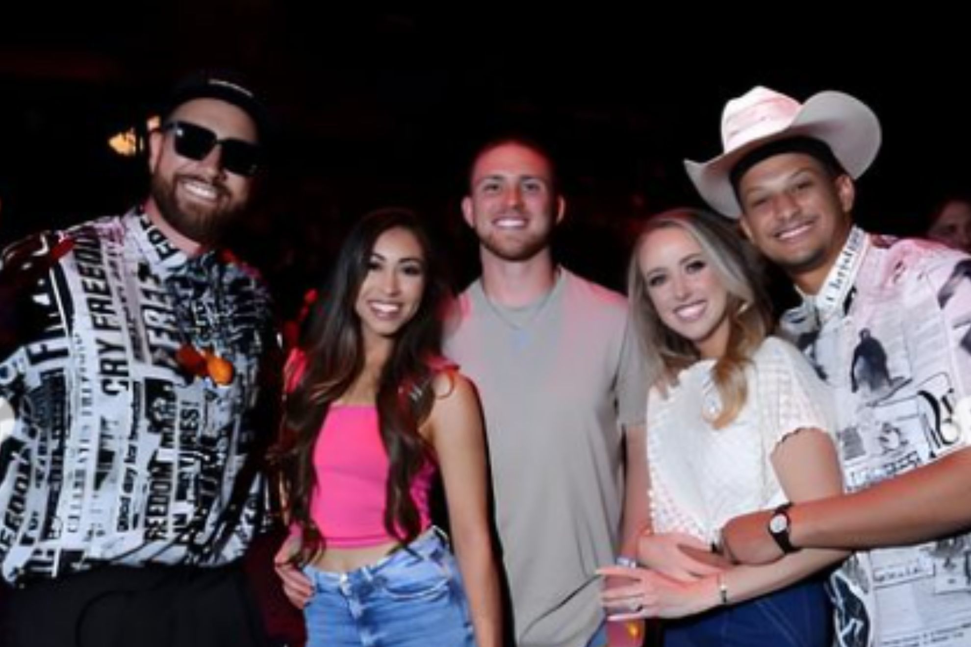 Old Patrick Mahomes parties with wife Brittany, who teases him and Travis Kelce