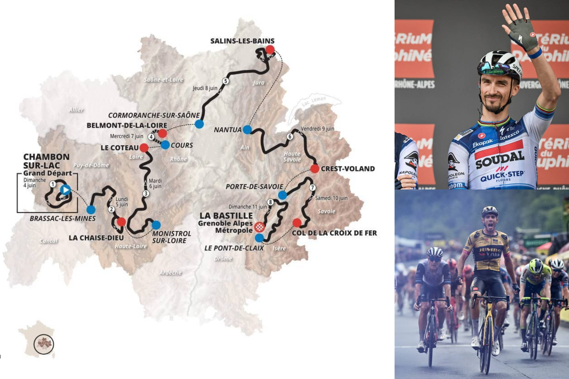 Criterium Dauphiné: etapas, perfiles, recorrido, participantes y favoritos