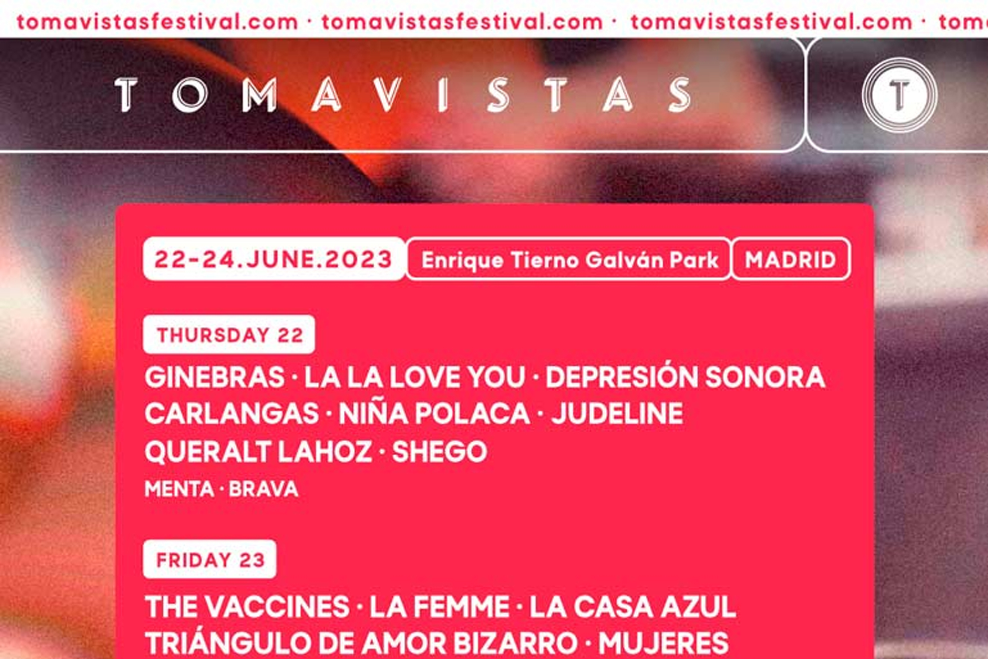 Llega a Madrid la séptima edición del Festival Tomavistas