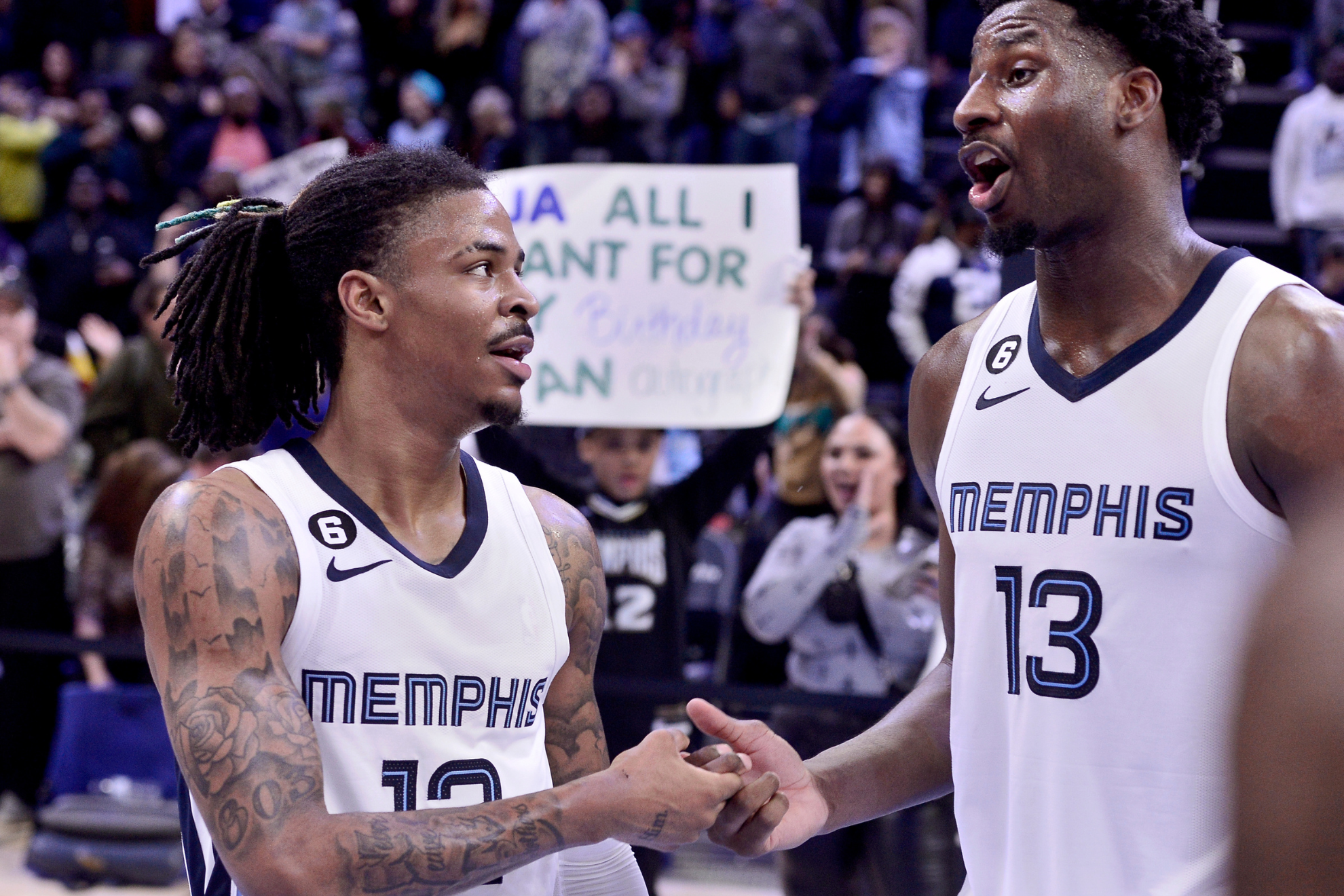 Morant and Jackson have been teammates in Memphis since 2019.