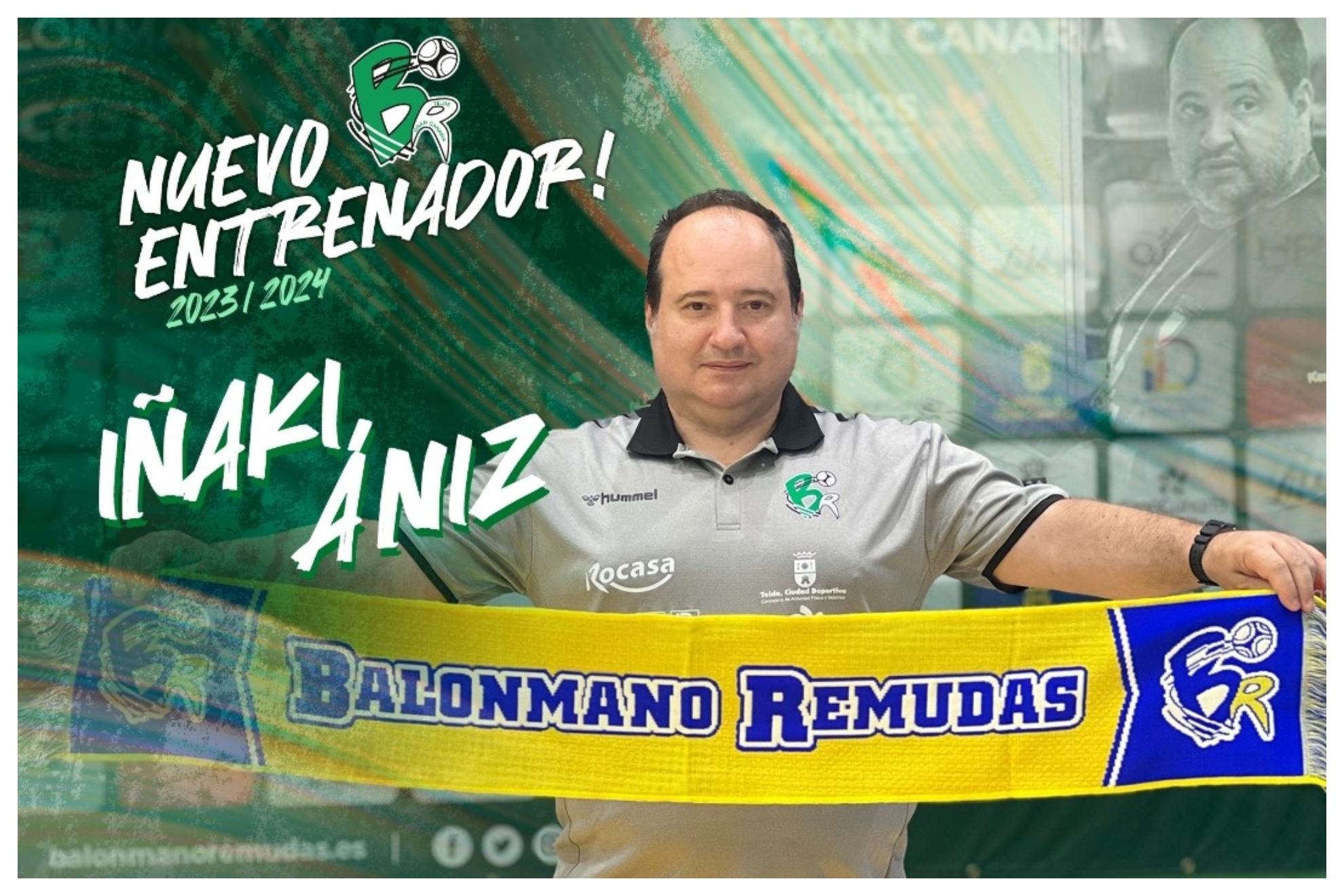 El técnico Iñaki Ániz, con la bufanda del Remudas /